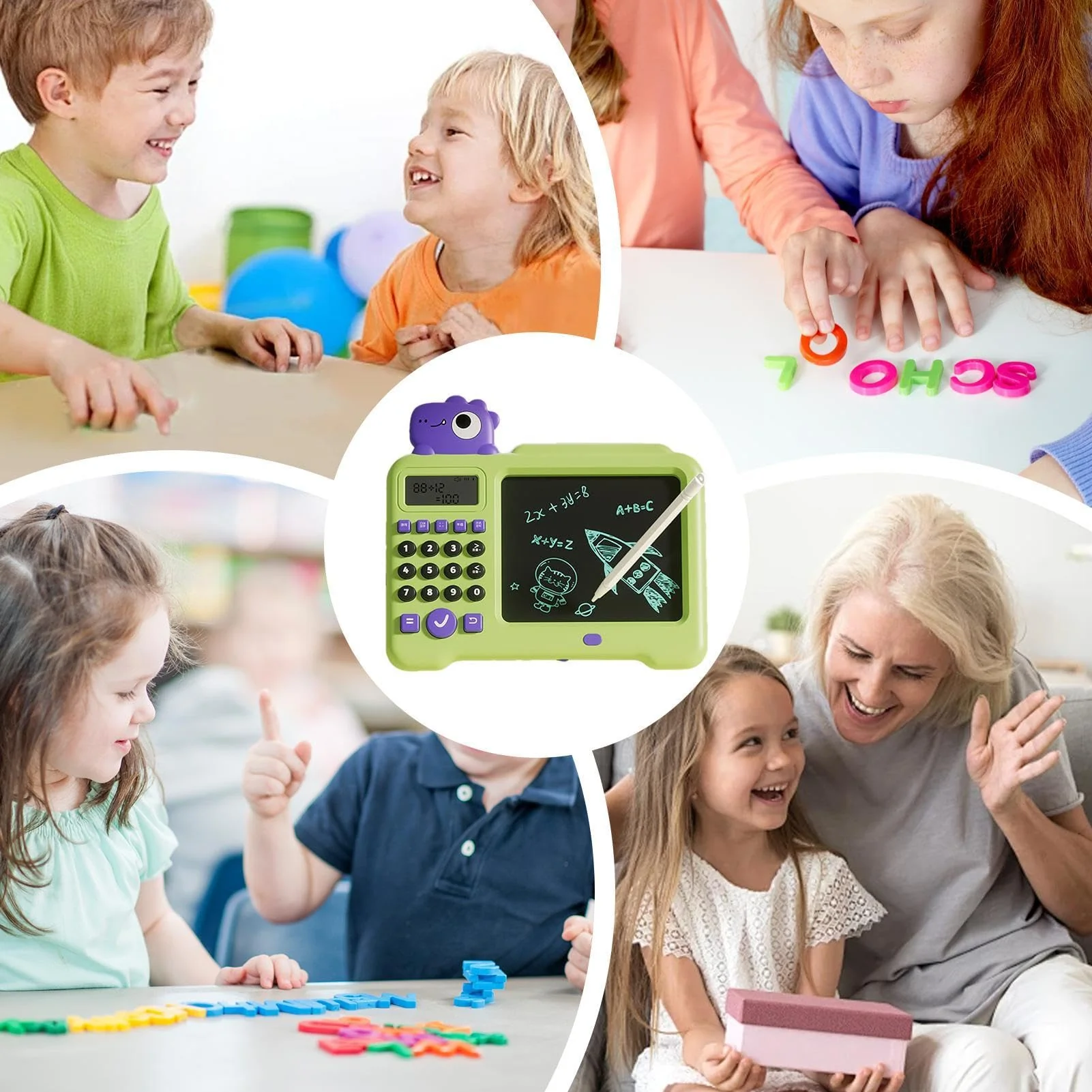 Elektrisches Lernspielzeug für Kleinkinder, Lernspielzeug zum Zeichnen, Elektrisches Kinderspielzeug zum Zeichnen, LCD-Schreibtablett, National Learning Zeichenblock, Lernspielzeug, löschbares Kritzel - Image 5