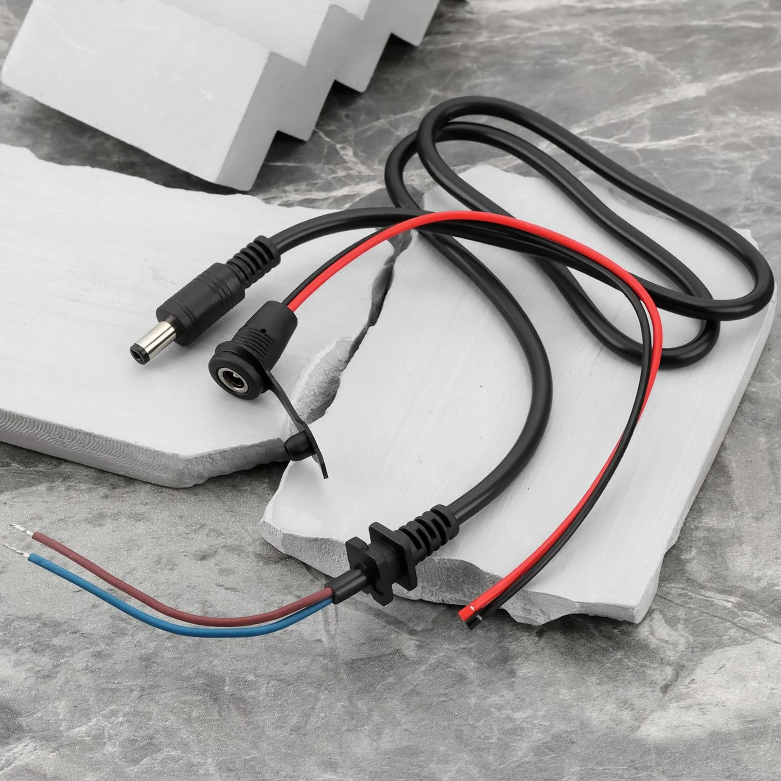 eMagTech 2 Sets Ladekabel, 2,1 mm Gleichstrom-Stecker, 2,1 mm Stecker und Buchse, für 36 V, 48 V, 60 V Elektro-E-Bike-Akku-Lade-Sets - Image 4