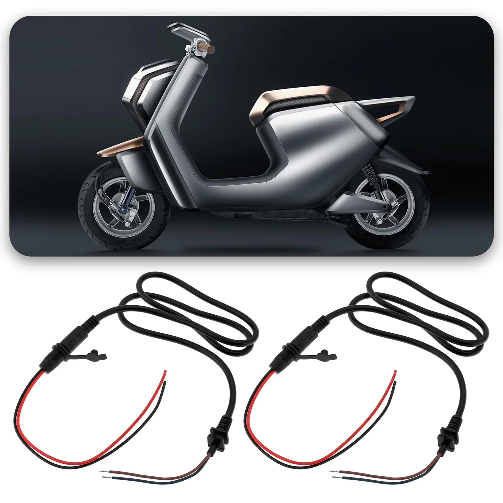 eMagTech 2 Sets Ladekabel, 2,1 mm Gleichstrom-Stecker, 2,1 mm Stecker und Buchse, für 36 V, 48 V, 60 V Elektro-E-Bike-Akku-Lade-Sets - Image 7