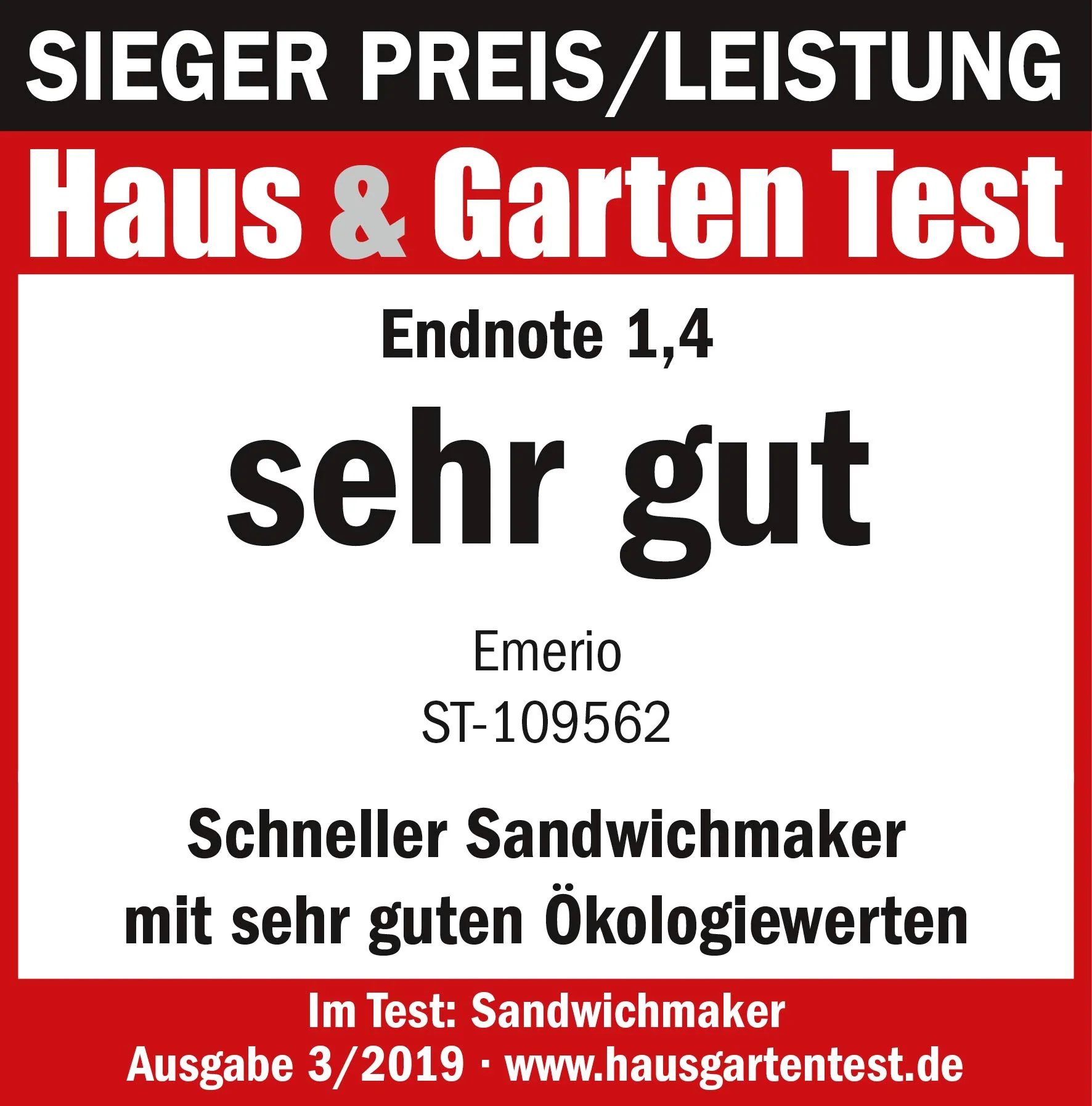 Emerio XXL Sandwichtoaster für alle Toastgrößen geeignet, BPA frei, große Muschelform, leicht zu reinigen, Käse läuft nicht aus, PREIS-/LEISTUNGSSIEGER Haus & Garten Test 03/2019, 900 Watt - Image 7