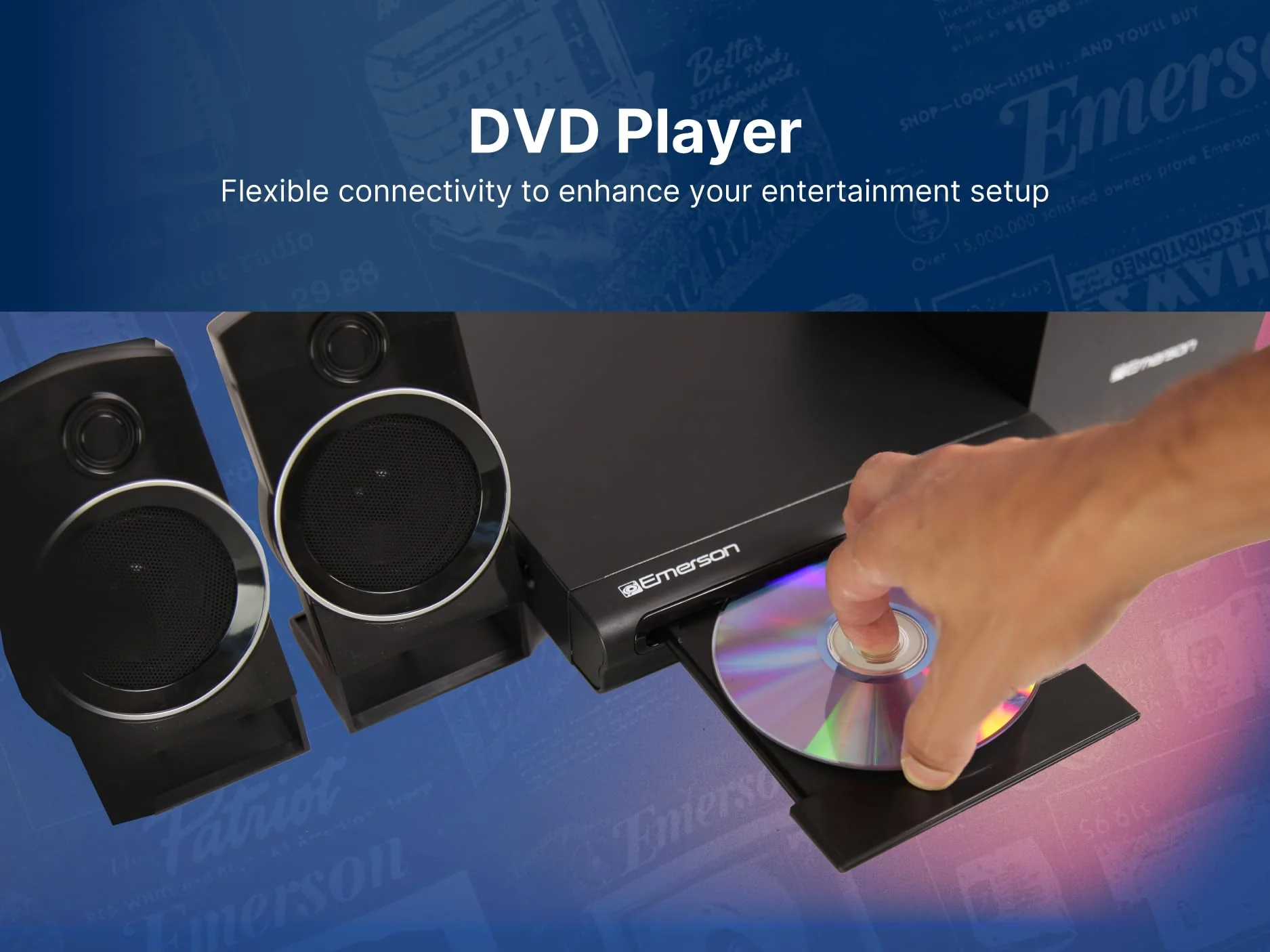 Emerson ED-8050 2.1-Kanal-Heimkino-DVD-Player und Surround-Sound-System mit Subwoofer, HDMI-Ausgang, USB-Wiedergabe und zwei Lautsprechern – ideal für immersives Film- und Musikerlebnis - Image 4