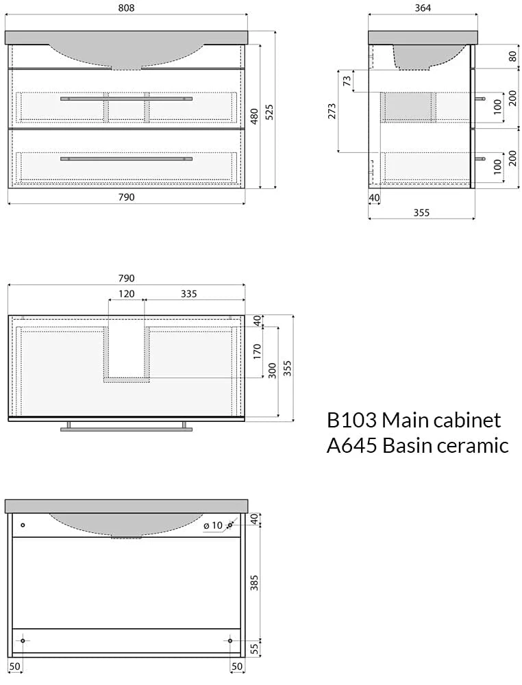 emotion Badmöbel Mars 800 Slimline Beton - Image 7