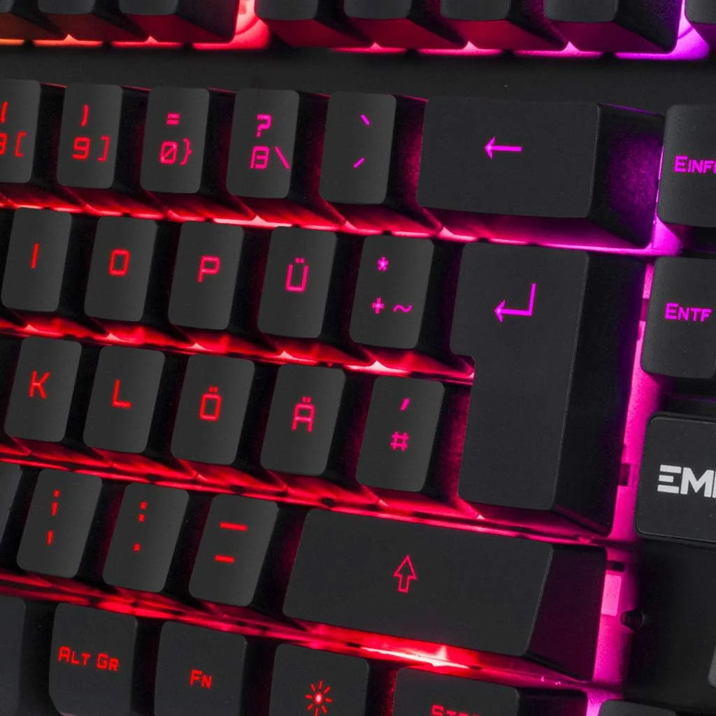 EMPIRE GAMING - PC Tastatur - K300 QWERTZ– 105 halbmechanische Tasten, Davon 19 Anti-Ghosting-Tasten, 12 Multimedia-Shortcuts, LED-RGB-Rückbeleuchtung - Image 3