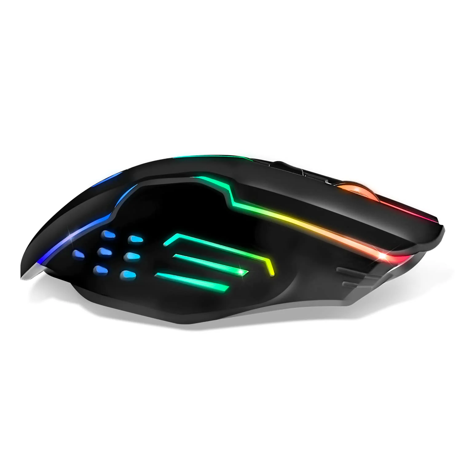 EMPIRE GAMING - RF903 Gaming-Maus, Kabellos 2,4GHz Wireless Wiederaufladbar – LED-Hintergrundbeleuchtung RGB – Ergonomisch – 4800 DPI 500 Hz – PS4,PS5,XboxOne/Series,PC und Mac – Schwarz - Image 6