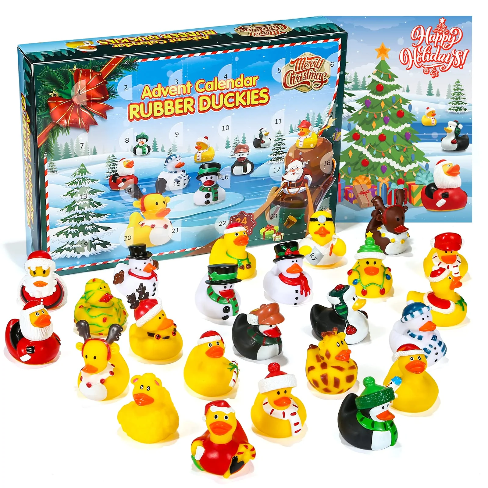 Encham Gummiente Quietsche Ente gelb Quietscheente Badeente Mini Duck Figuren Miniatur Enten kleine Enten Geschenke für Kleinkinder Jungen Mädchen