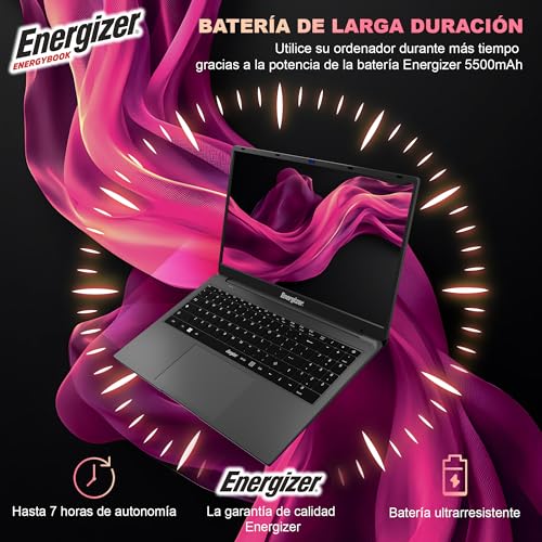 Energizer EnergyBook – 15,6'' HD+ Laptop, Intel Celeron Laptop, 8 GB RAM, 256 GB SSD, UHD-Grafik, Windows 11, QWERTY-Tastatur (Inter), USB 3.0, HDMI - Image 5