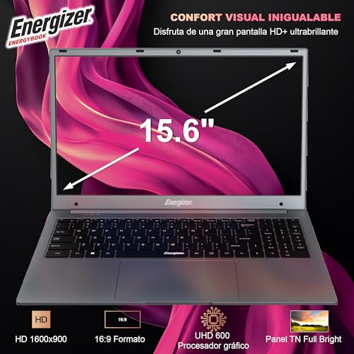 Energizer EnergyBook – 15,6'' HD+ Laptop, Intel Celeron Laptop, 8 GB RAM, 256 GB SSD, UHD-Grafik, Windows 11, QWERTY-Tastatur (Inter), USB 3.0, HDMI - Image 6