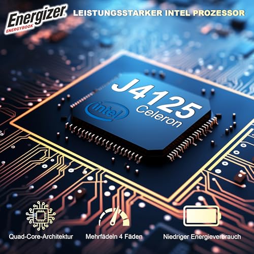 Energizer EnergyBook – 17,3'' HD+ Laptop, Intel Celeron Laptop, 4 GB RAM, 128 GB SSD, UHD-Grafik, Windows 11, QWERTY-Tastatur (intern), USB 3.0, HDMI - Image 7