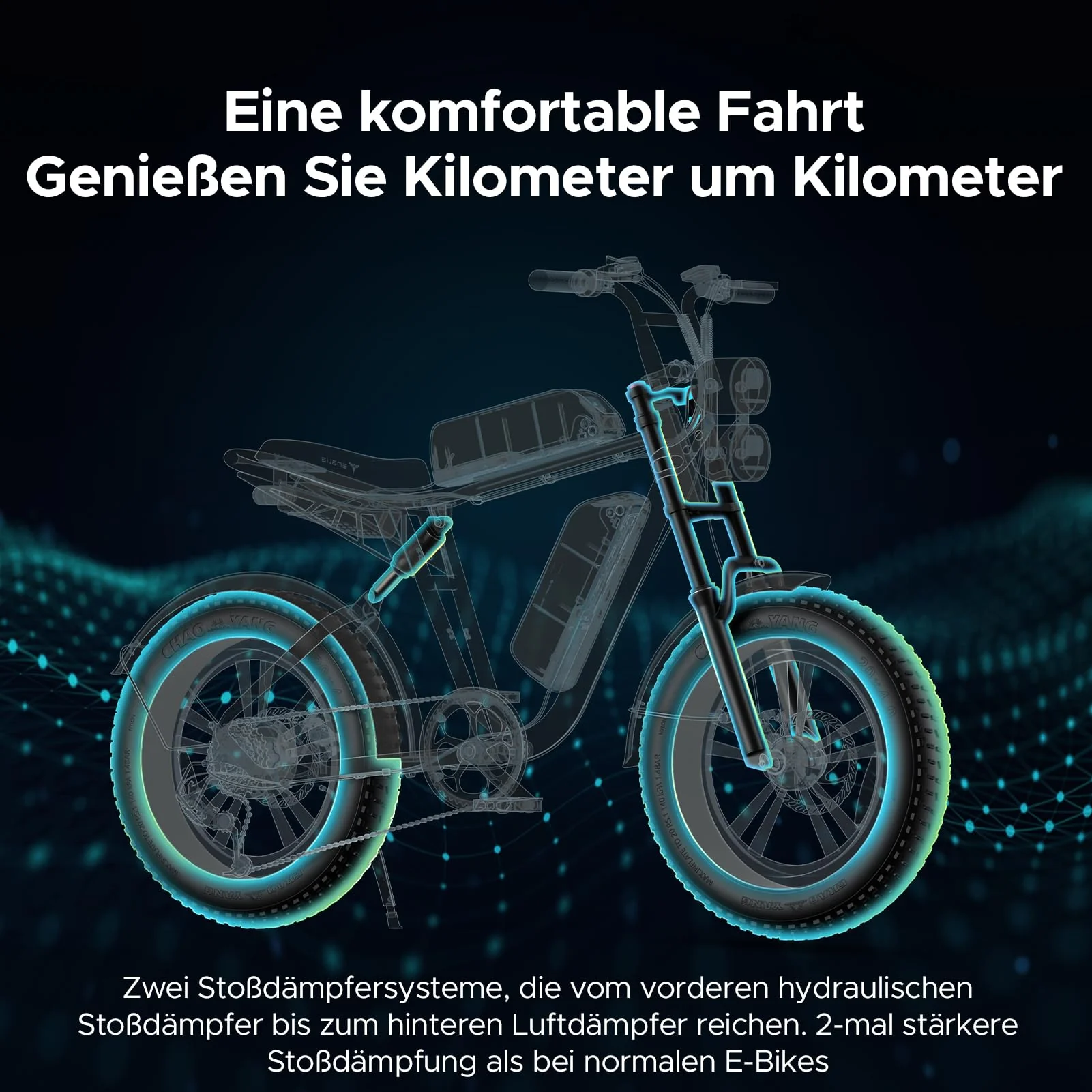 ENGWE E Bike Herren Elektrofahrräder-Ebike mit einem Akku/ 2 Akkus, E-Bike 20 * 4.0 Zoll Fette Reifen, Ebike Herren bis zu 75km/150km/90km/170km, Elektrofahrrad 7-Gang, M20/M1 - Image 5