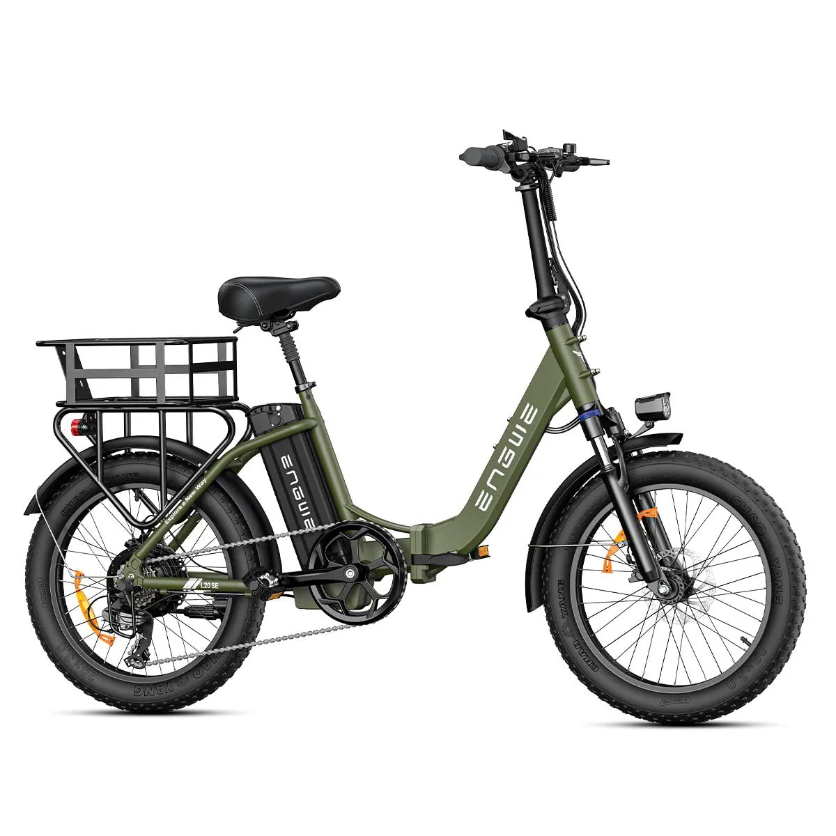 ENGWE E Bike klapprad 20 Zoll, Elektrofahrrad E-Bike Herren Damen, Faltbar Fatbike mit 15.6Ah Wechselakku, Reichweite bis zu 120Km (Grün) - Image 2