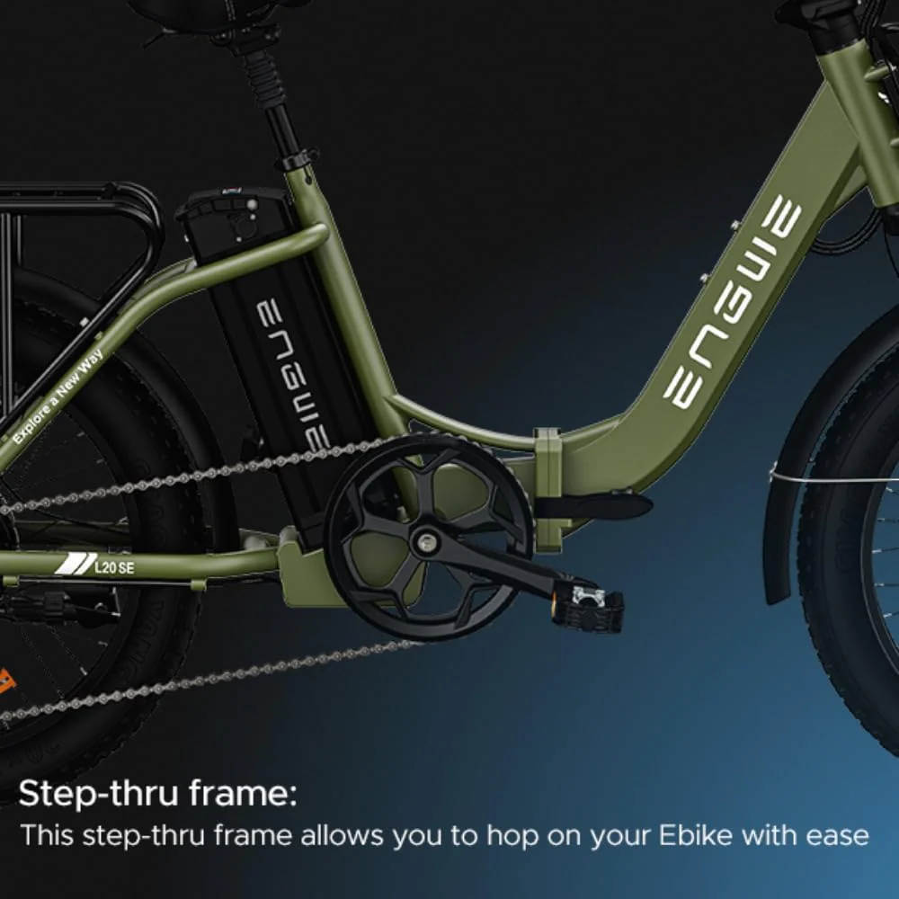 ENGWE E Bike klapprad 20 Zoll, Elektrofahrrad E-Bike Herren Damen, Faltbar Fatbike mit 15.6Ah Wechselakku, Reichweite bis zu 120Km (Grün) - Image 5