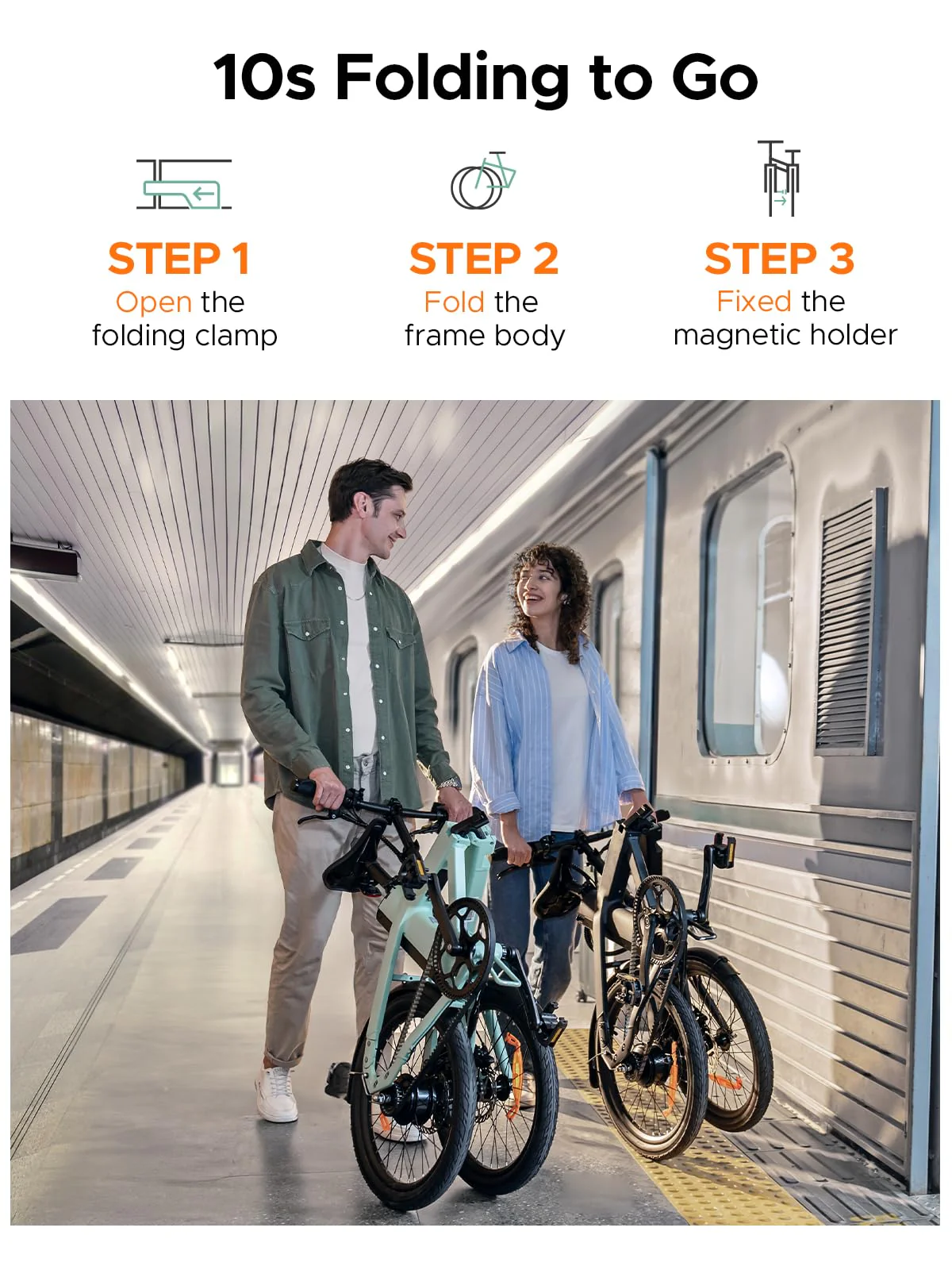 ENGWE E Bike mit APP-Ebike 36V 9.6Ah Akku bis zu 100km, E Bike Klapprad 250W Motor Max 25km/h, Elektrofahrrad 42Nm Drehmomentsensorik & Kohleriemen, E-Bike 3 Stufen-PAS Pendler für Stadt P20 - Image 4