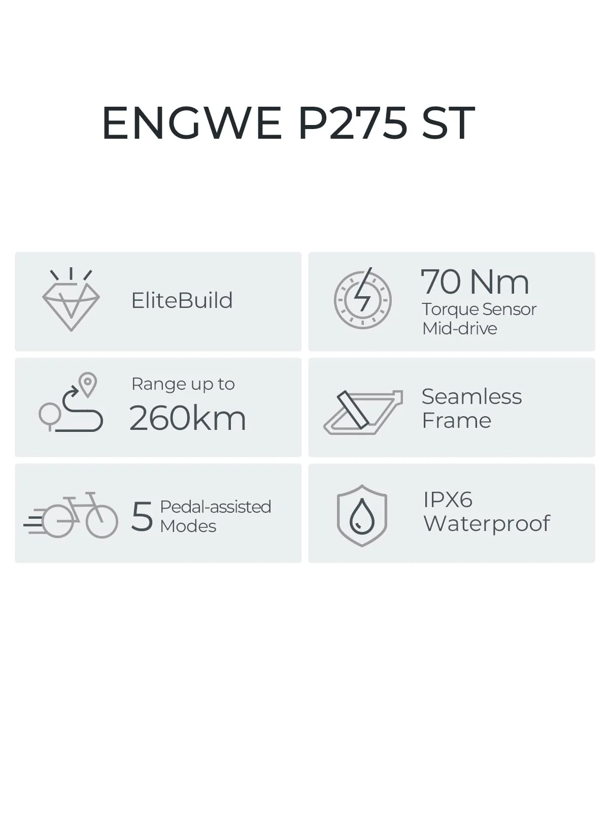 ENGWE E Bike Mountainbike, Ebike 260km Reichweite durch 36V 19.2Ah Akku, E-Bike 250W Mittelmotor Max 25km/h, Elektrofahrräder 27.5 * 2.4 Zoll Reifen, Pendler Elektrofahrrad für Erwachsene P275 - Image 2