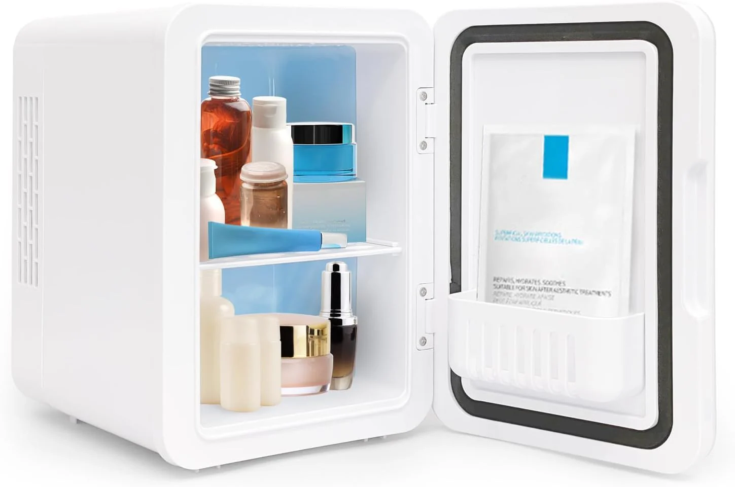 Enventor Mini Kühlschrank 4 Liter, 6 Dosen Mini-Kühlschränke für Schlafzimmer, AC+12V DC Stromkühler und Wärmer, Portable Kleiner Kühlschrank für Auto, Reisen, Kosmetik, Getränke, Obst, Weiß - Image 2