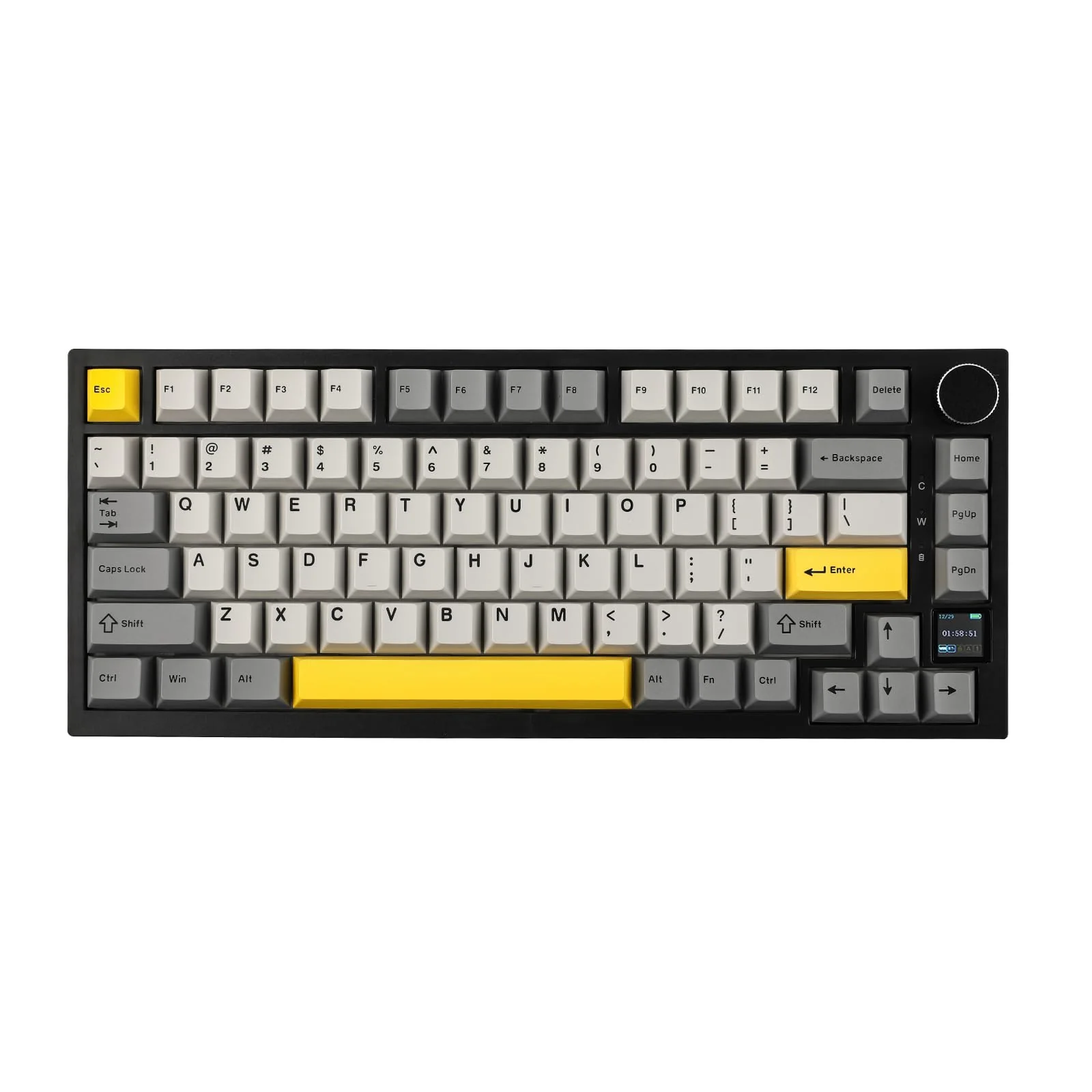 EPOMAKER Ajazz AK820 Pro Gasket Mechanische Tastatur mit Kabel/Bluetooth/kabellos, TFT Bildschirm, beleuchtet RGB, Schalldümpfende Foam für Win/Mac/PC (Grey, Ajazz Flying Fish Switch) - Image 5
