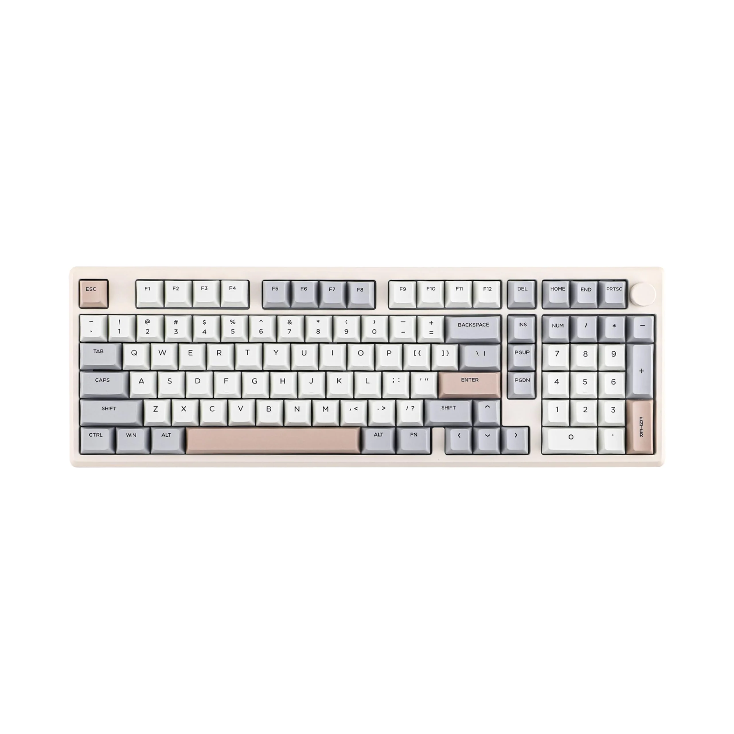 EPOMAKER Galaxy100 QMK/VIA Mechanische Tastatur aus Aluminium mit 8000mAh, 96% Gaming Tastatur mit Nummernblock, USB-C/BT5.0/2,4GHz kabellos und Hot-Swap Tastatur (Retro, Marble White Switch) - Image 3