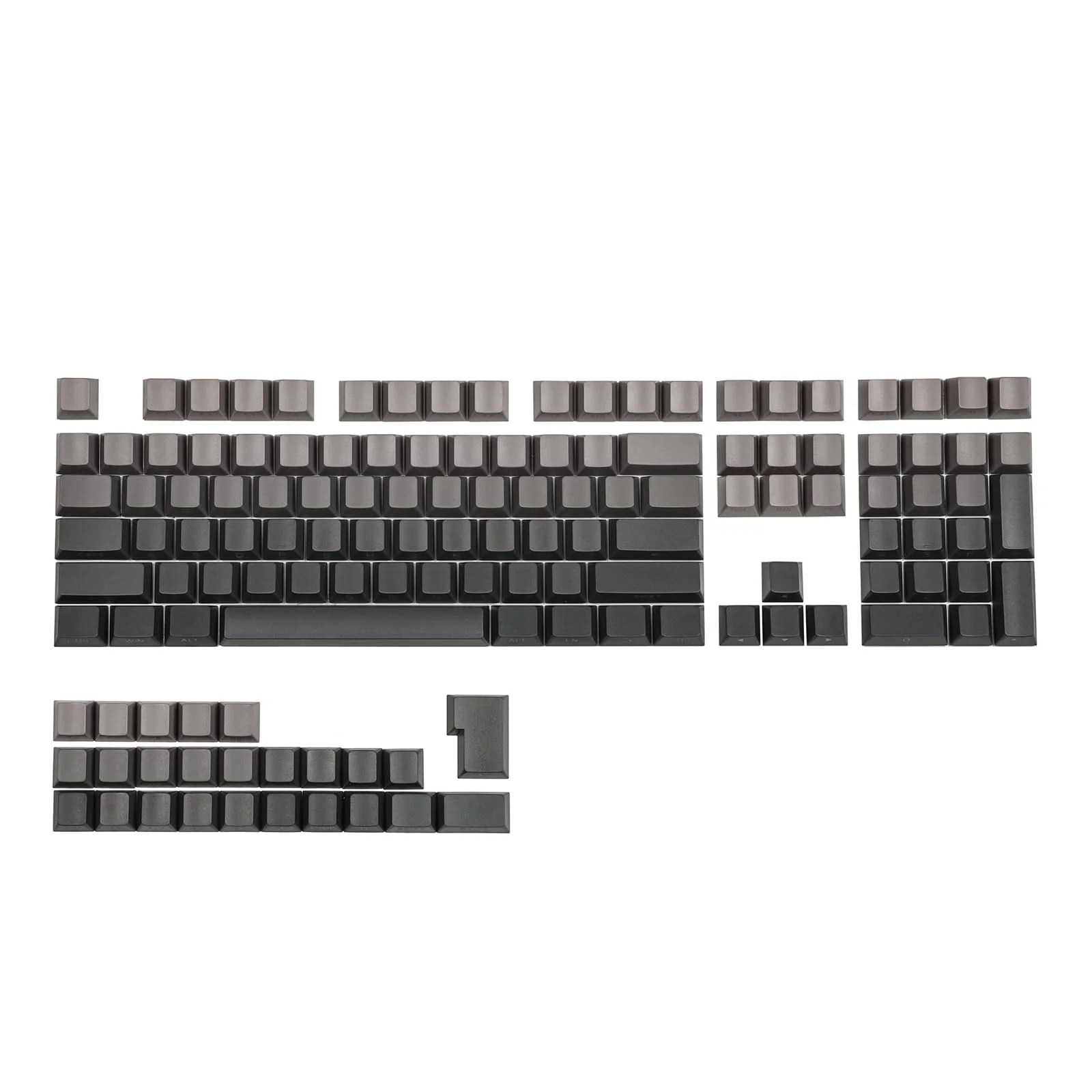 EPOMAKER Ombre Tastenkappen mit 133 Tasten. Seitlich Bedruckte, durchscheinende Tastenkappen im Kirschprofil, Double-Shot PBT. für Mechanische Tastatur, QWERTY ISO (Smoky Grey, Cherry Profile) - Image 3