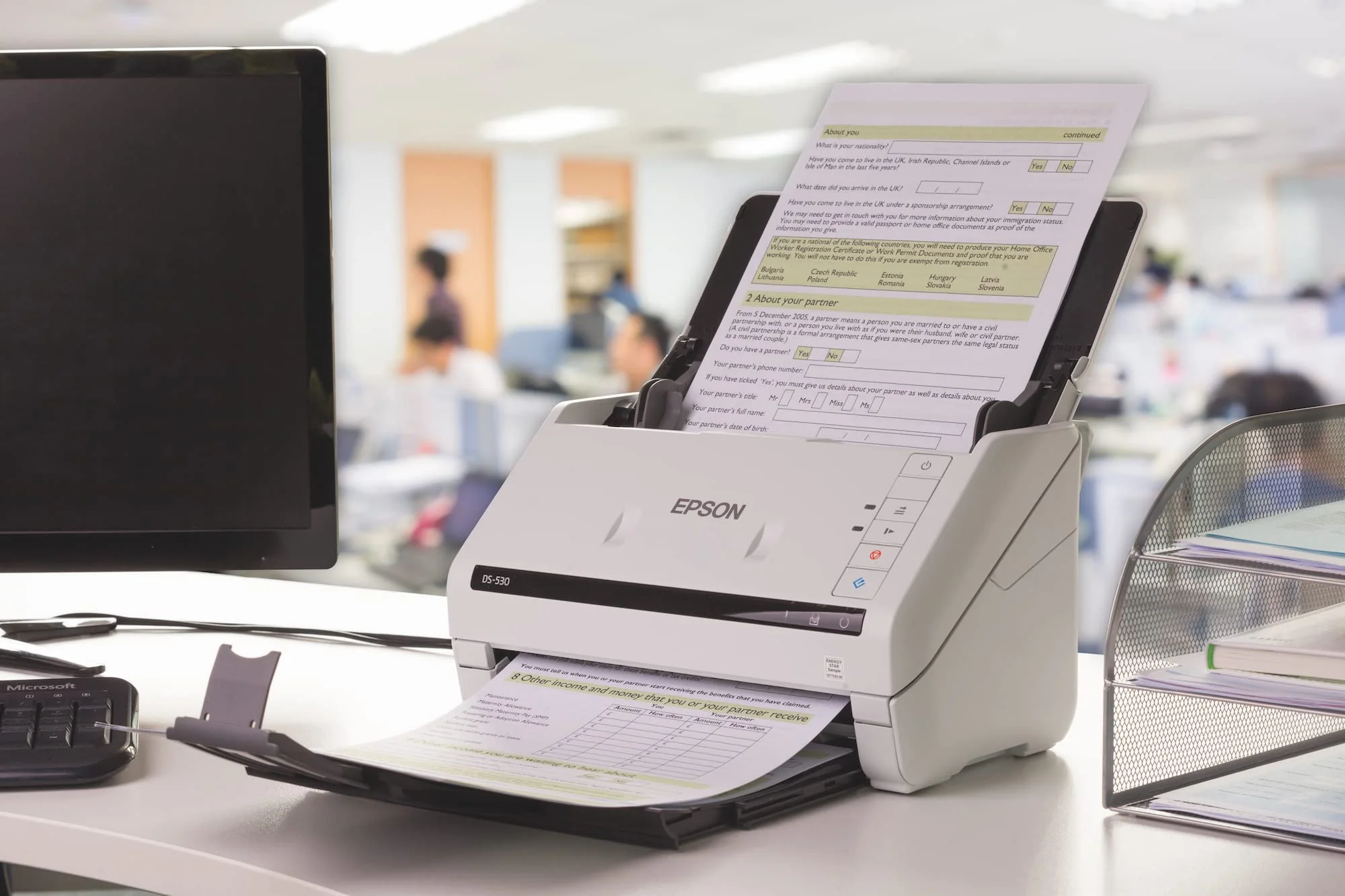 EPSON BUSINESS - SCANNER (B4) Workforce DS530II USB 3.0 Flachbett 600DPI 30BIT - Image 2