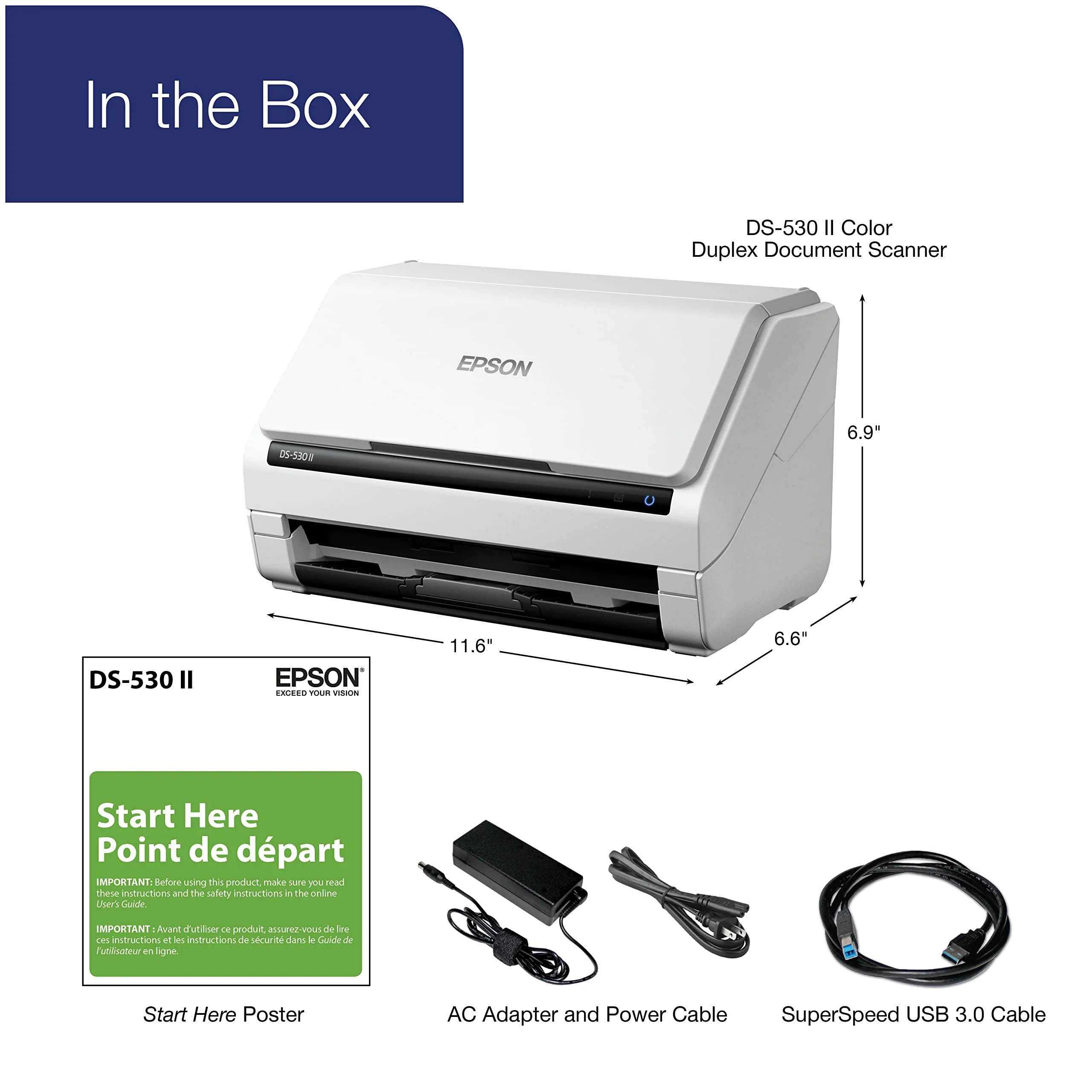 Epson DS-530 II Farb-Duplex-Dokumentenscanner für PC und Mac mit Vorlageneinzug, automatischer Dokumenteneinzug (ADF) - Image 6