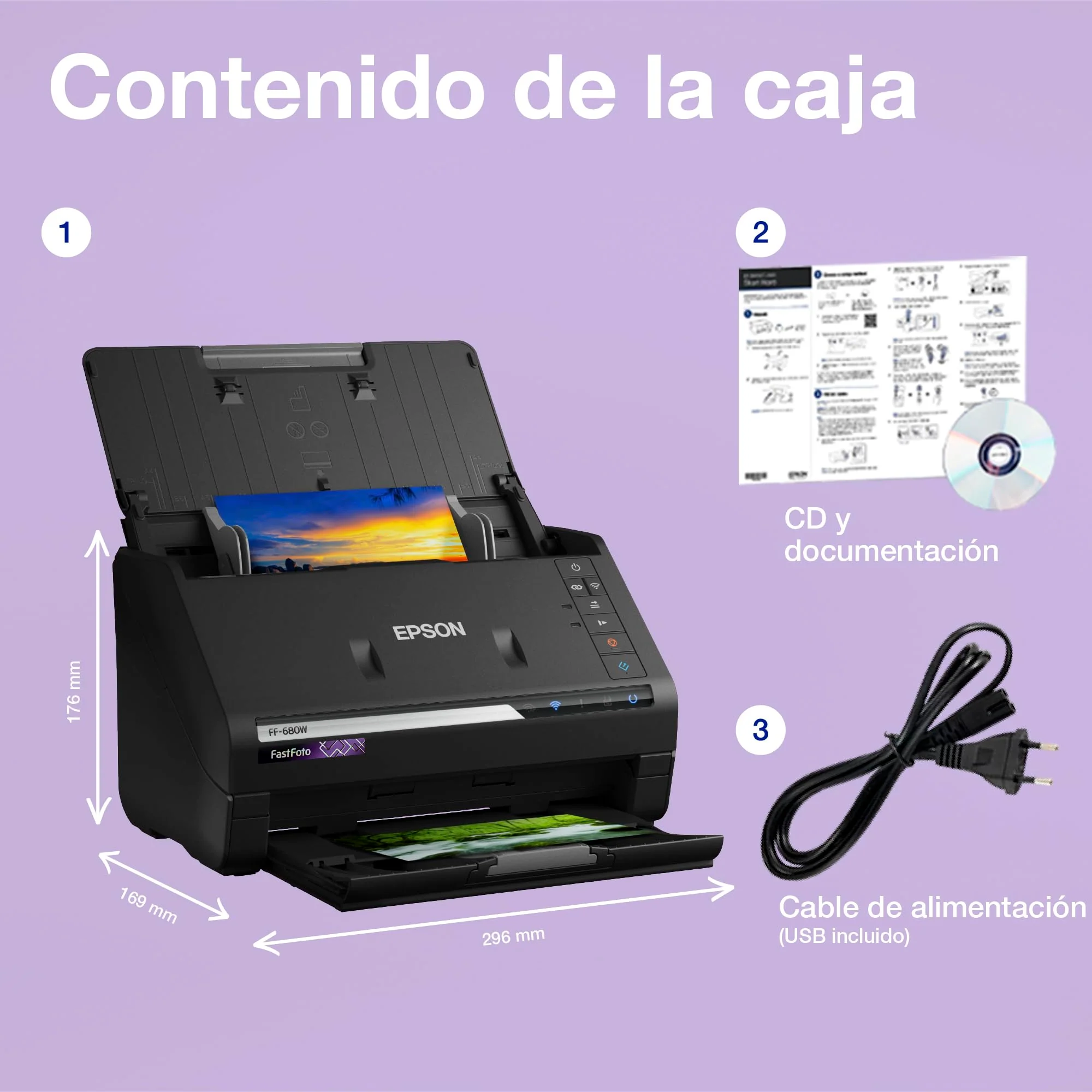 Epson FastFoto FF-680W Scanner (scannt 10 x 15 Foto in einer Sekunde, bis DIN A4, beidseitiger Scan, automatische Ausrichtung, Zuschnitt und Optimierung, Bilder einfach speichern) - Image 3