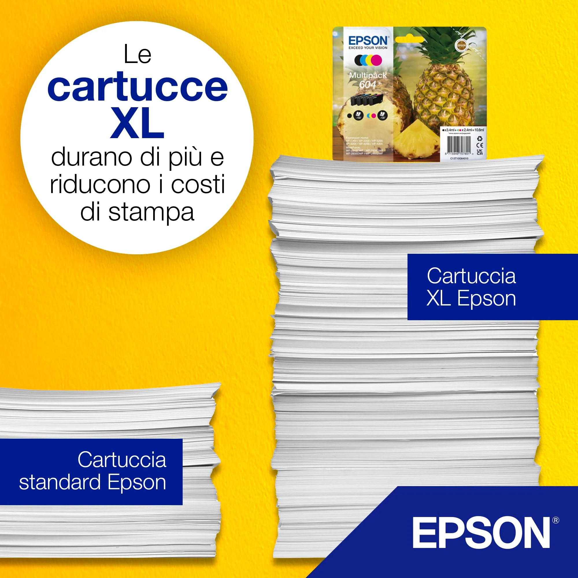 Epson Orginal 604 Tinte Ananas Multipack 4-farbig schwarz XL, CMY Standard XP-2200 XP-2205 XP-3200 XP-4205 WF2910DWF WF2930DWF WF2950DWF ReadyPrint Flex-Tintentarife - Image 5