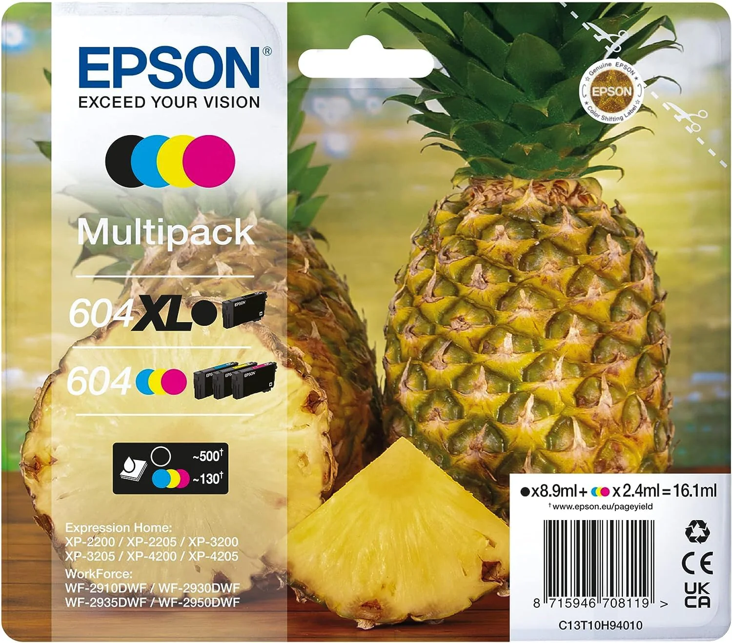 Epson Orginal 604 Tinte Ananas Multipack 4-farbig schwarz XL, CMY Standard XP-2200 XP-2205 XP-3200 XP-4205 WF2910DWF WF2930DWF WF2950DWF ReadyPrint Flex-Tintentarife - Image 6