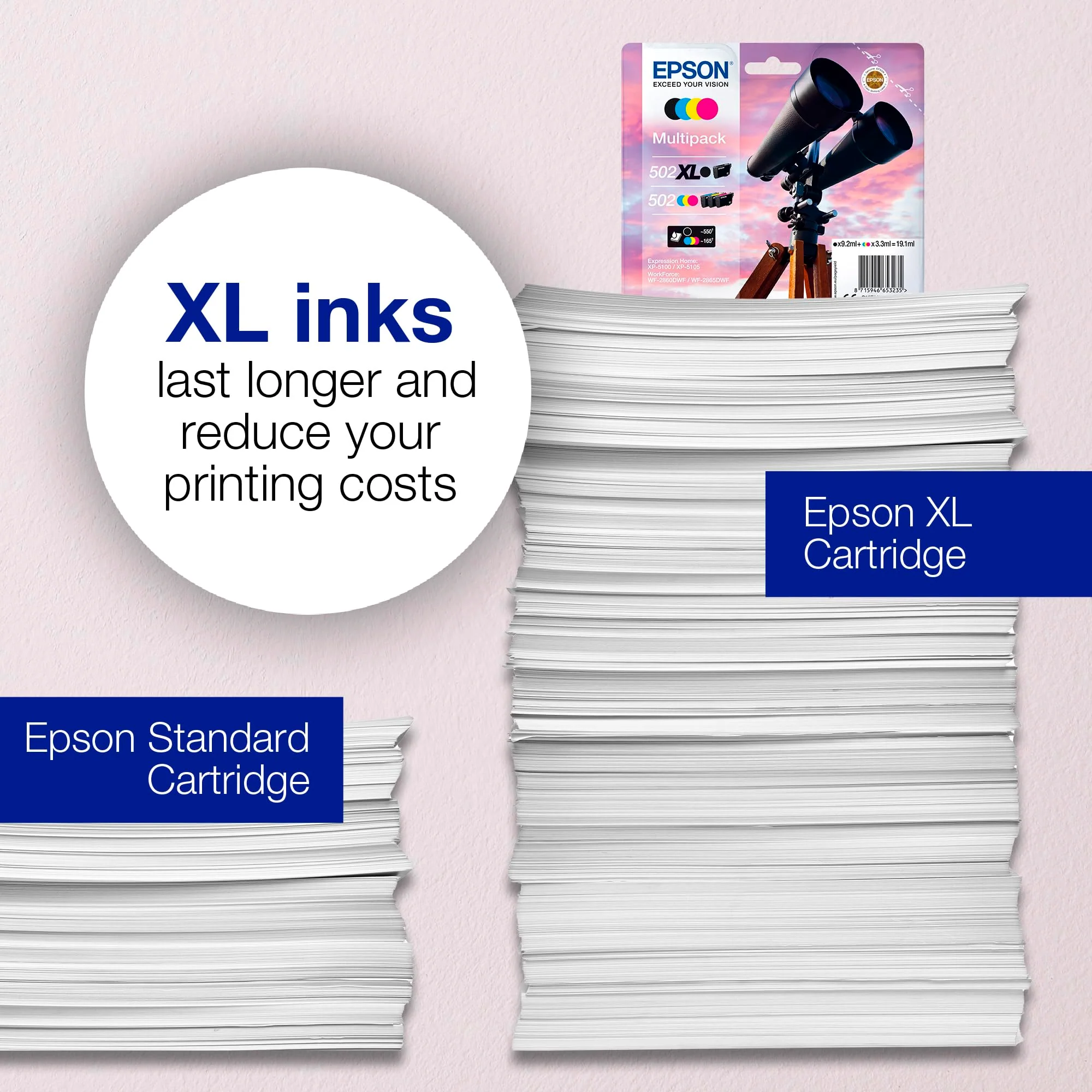 Epson Original 502 Tinte Fernglas Multipack 4-farbig Standard, XP-5100 XP-5105 XP-5150 XP-5155 WF-2860DWF WF-2865DWF WF-2880DWF WF-2885DWF, ReadyPrint Flex-Tintentarife - Image 4