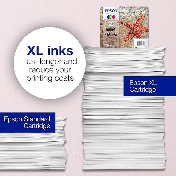Epson Original 603 Tinte Seestern Multipack 4-farbig Standard, WF-2820DWF WF-2830DWF WF-2840DWF WF-2850DWF XP-2100 XP-2150 XP-3100 XP-3150 XP-4100 XP-4150, ReadyPrint Flex-Tintentarife - Image 2