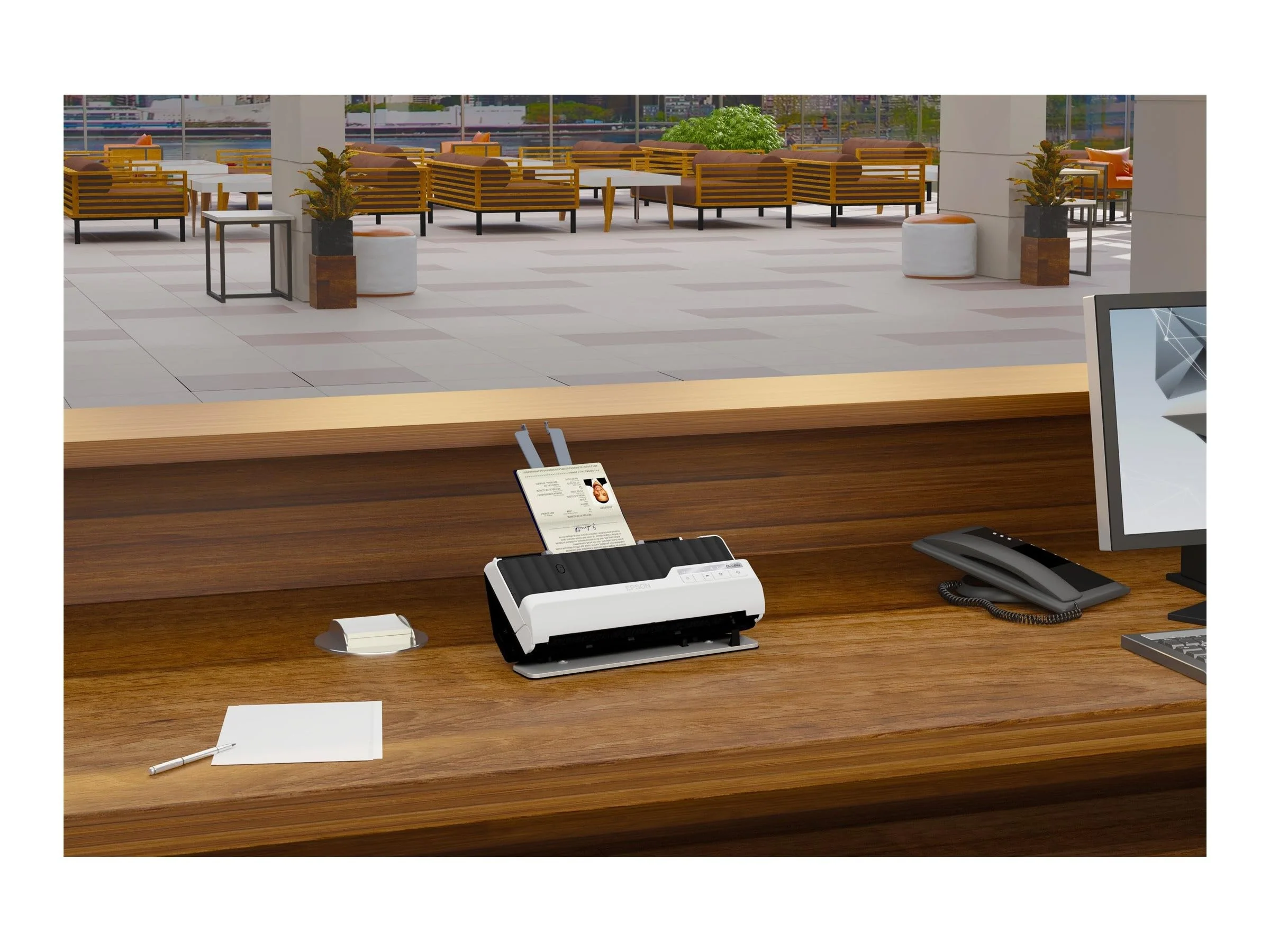 Epson Premium Scanner DS-C490, kompakter A4 Business Scanner mit geringem Stromverbrauch, Duplex-Einzugscanner mit vielseitiger Medienverarbeitung, schwarz/weiß - Image 8