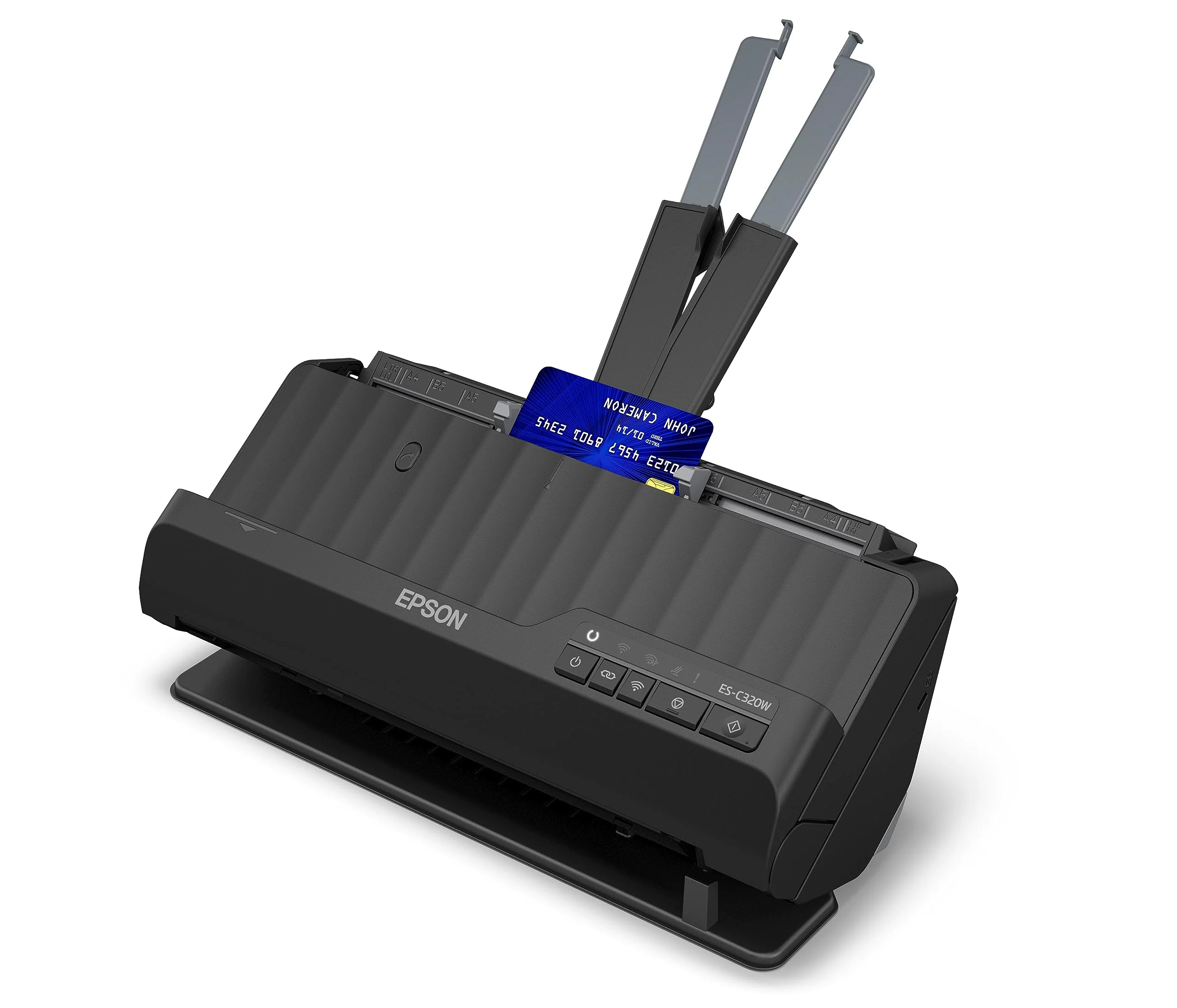 Epson Wi-Fi Scanner ES-C320W, kompakter A4 Business Scanner mit geringem Stromverbrauch, Duplex-Einzugscanner mit vielseitiger Medienverarbeitung, schwarz - Image 3