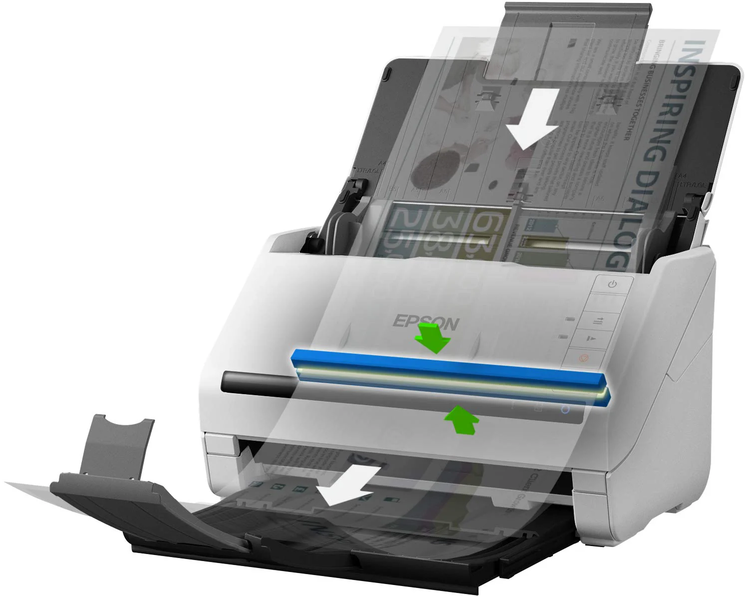 Epson Workforce DS-530II Netzwerk-Scanner mit Blatteinzug, 40 PPM, Ethernet und USB - Image 4