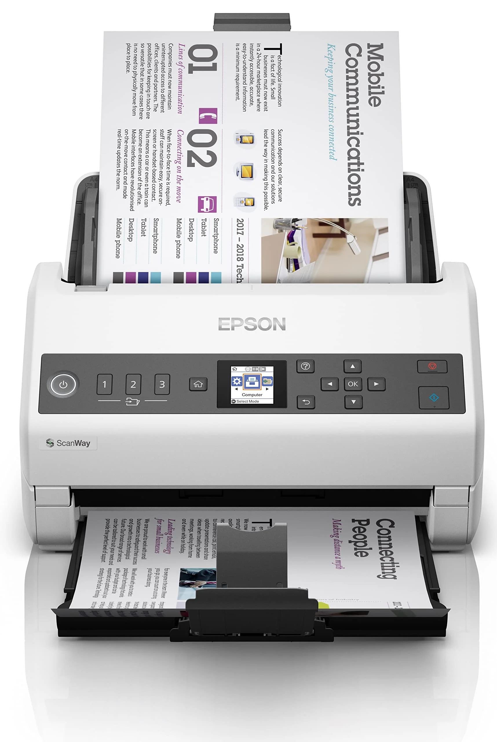 Epson Workforce DS-730N Standalone-Netzwerkscanner mit Einzelblatteinzug und Ethernet-Netzwerk, zuverlässiger DIN A4 Dokumentenscanner mit hoher Scangeschwindigkeit, ideal fürs Büro, weiß - Image 6
