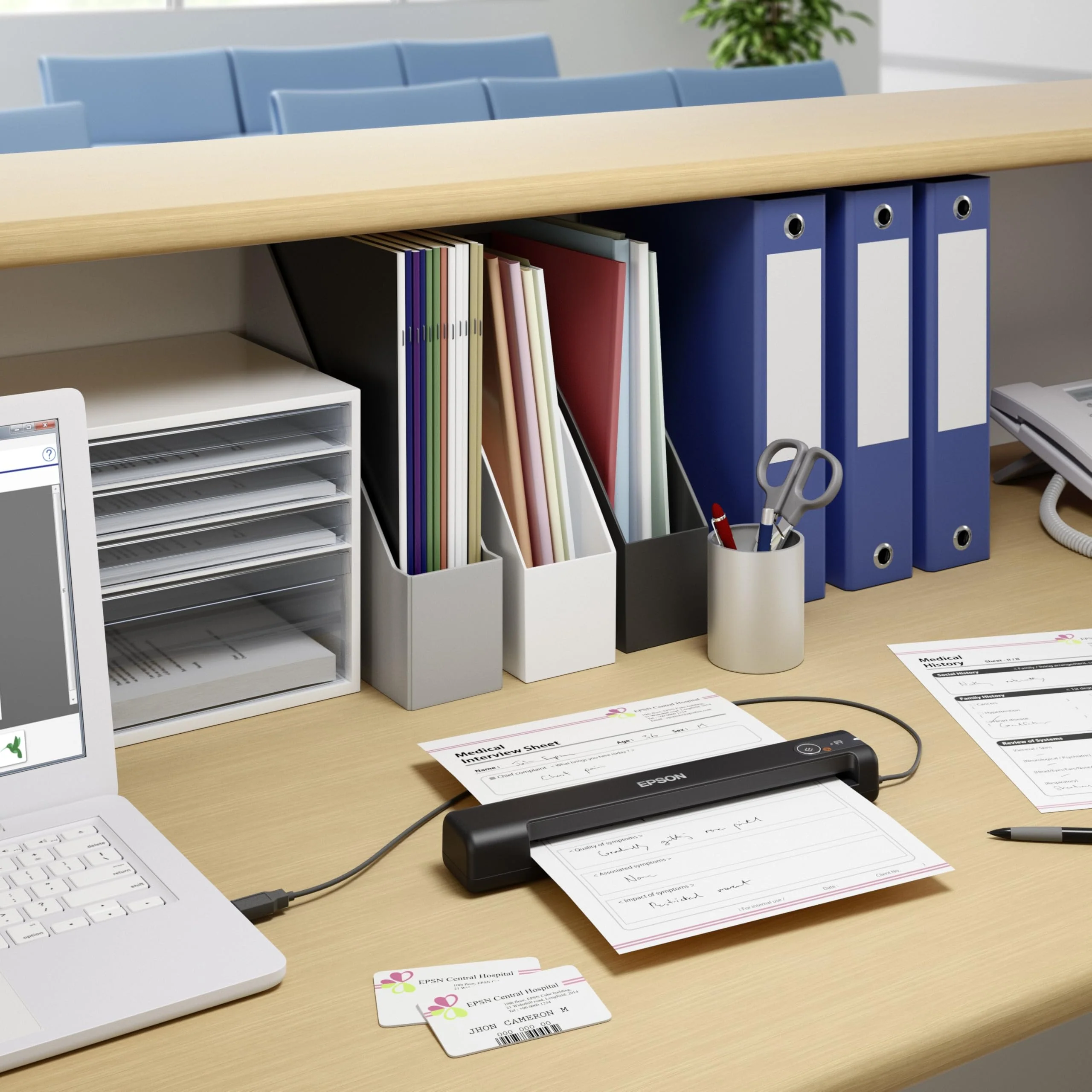 Epson Workforce ES-50, tragbarer A4 Dokumentenscanner mit hoher Scangeschwindigkeit, Scanner für hochauflösende Dokumente, ideal für kleine Büros und Home Offices, schwarz - Image 6