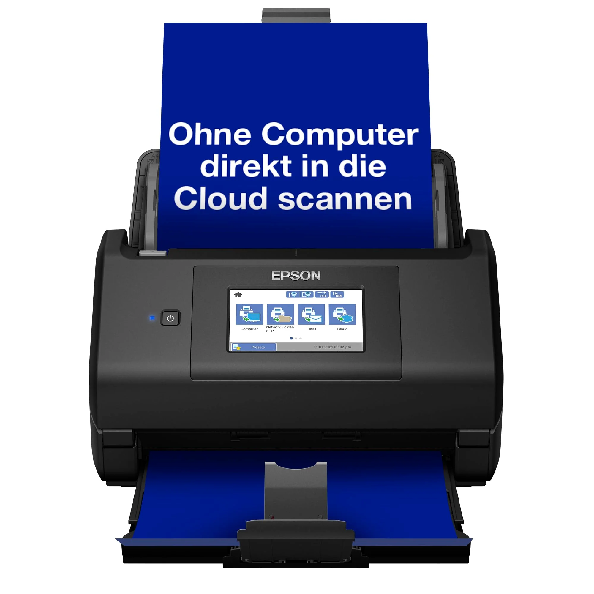 Epson WorkForce ES-580W Scanner, Dokumentenscanner (scannt ohne PC, 35 Seiten bzw. 70 Bildern pro Minute, bis DIN A4, beidseitiger Scan in einem Durchgang, automatische Ausrichtung) One size - Image 3