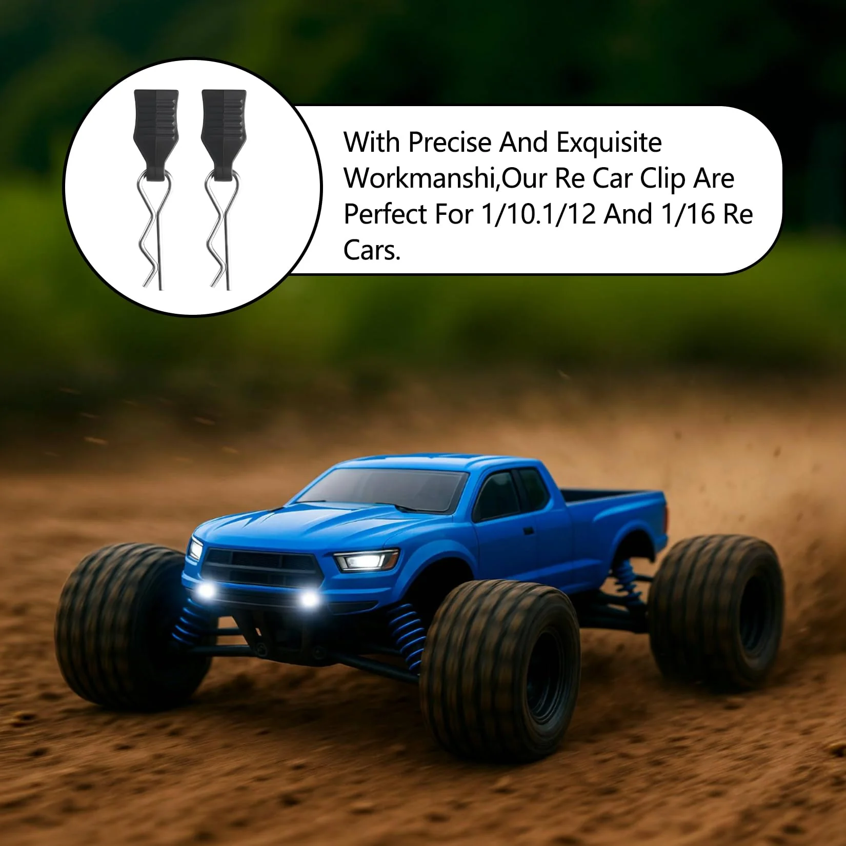 ErShiPing 40 StückRC Karosserie Clips mit Aufreißlaschen, RC Körper Shell PinsRC Karosserieklammern RC Car Clips für Deerc Ersatzteile 1/10 1/12 1/16 1/18 Fernbedienung R Pins Ersatzteile(Schwarz) - Image 4