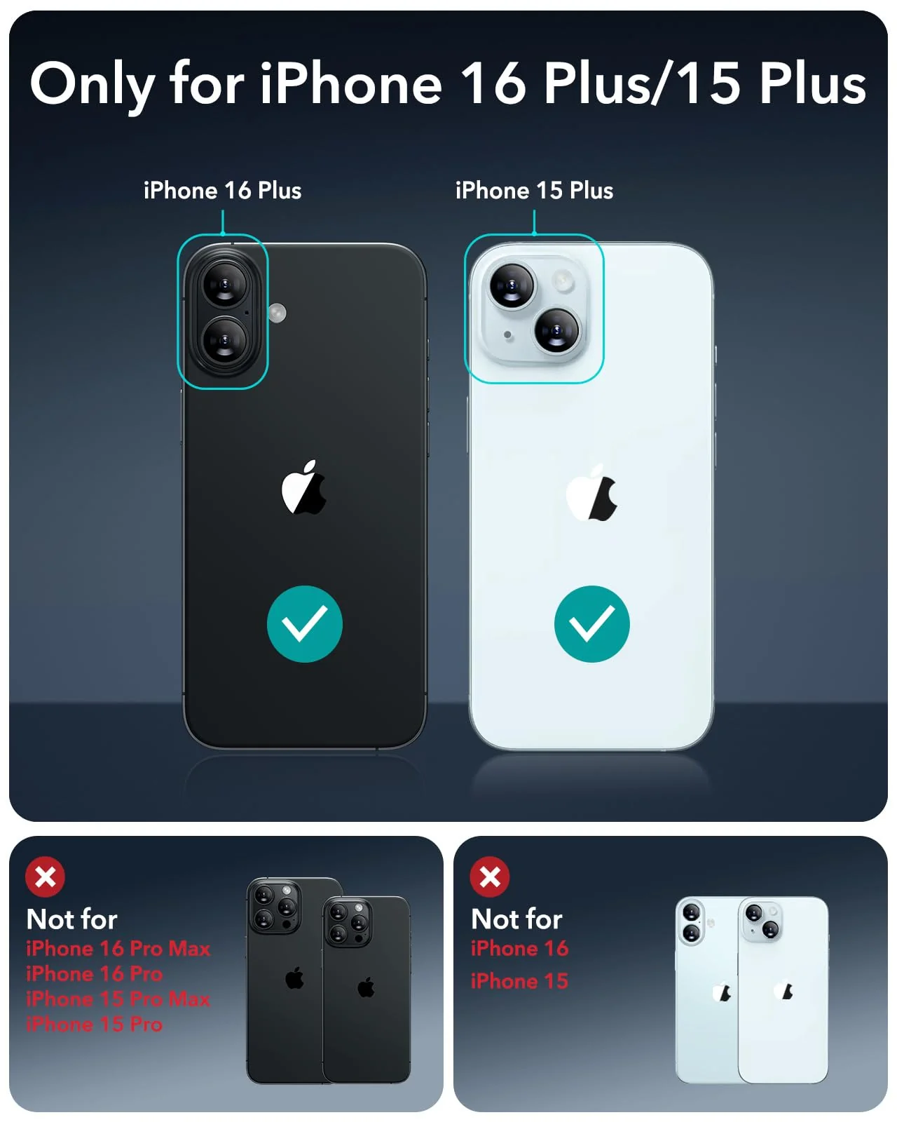 ESR für iPhone 16 Plus/iPhone 15 Plus für Panzerglas, Displayschutzfolie 3 Stück, gehärtete Glasfolie einfachem Befestigungswerkzeug, 9H Härte, Militärgrad bruchsicher, volle Abdeckung, kratzfest - Image 2