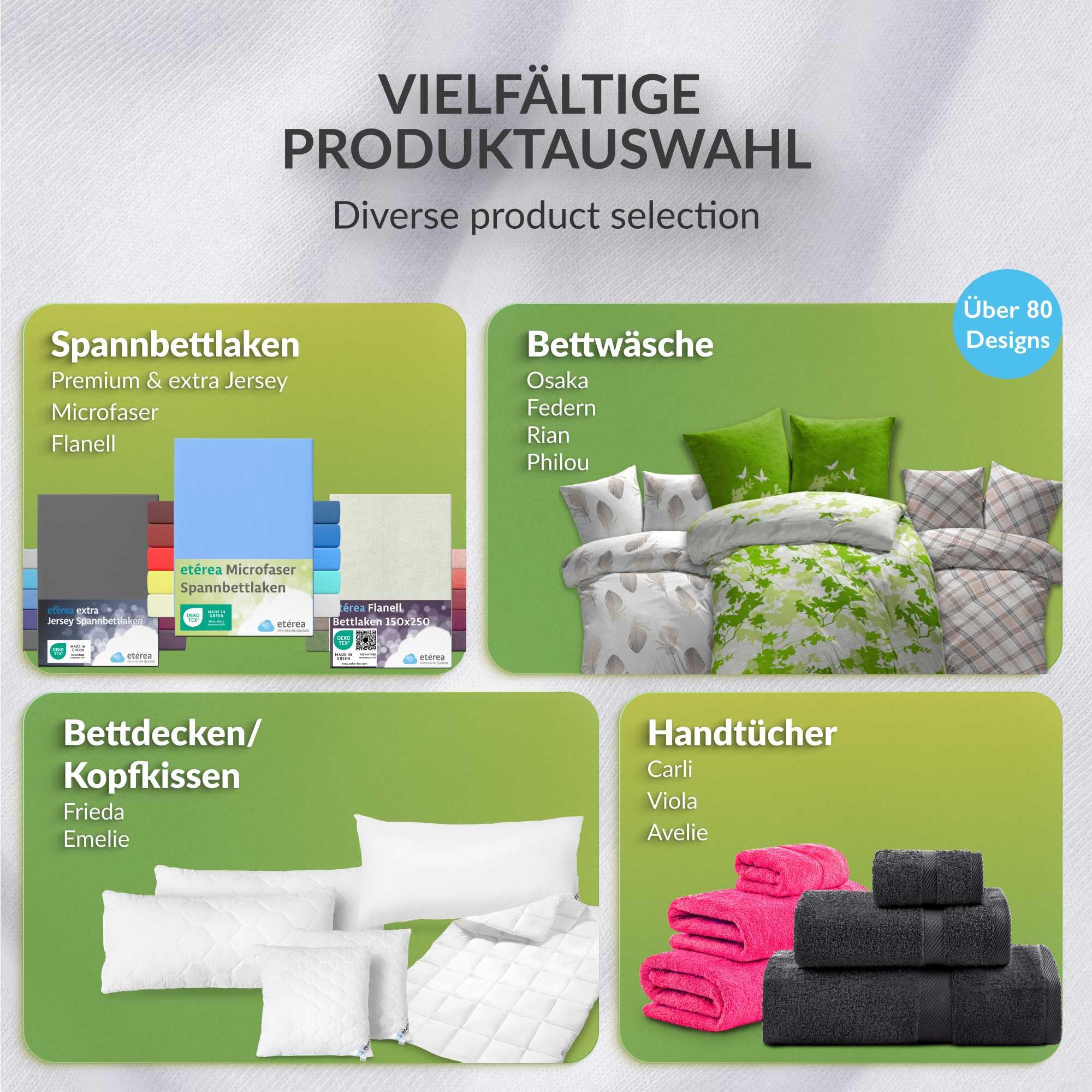 ETÉREA Bettwäsche Set 4-teilig Osaka Grau - 100% Baumwolle - 2X Bettbezug 135x200cm + 2X Kissenbezug 80x80cm - Bettwäsche 135x200cm Baumwolle 4 teilig - natürlich weich - OEKOTEX Made in Green - Grau - Image 10