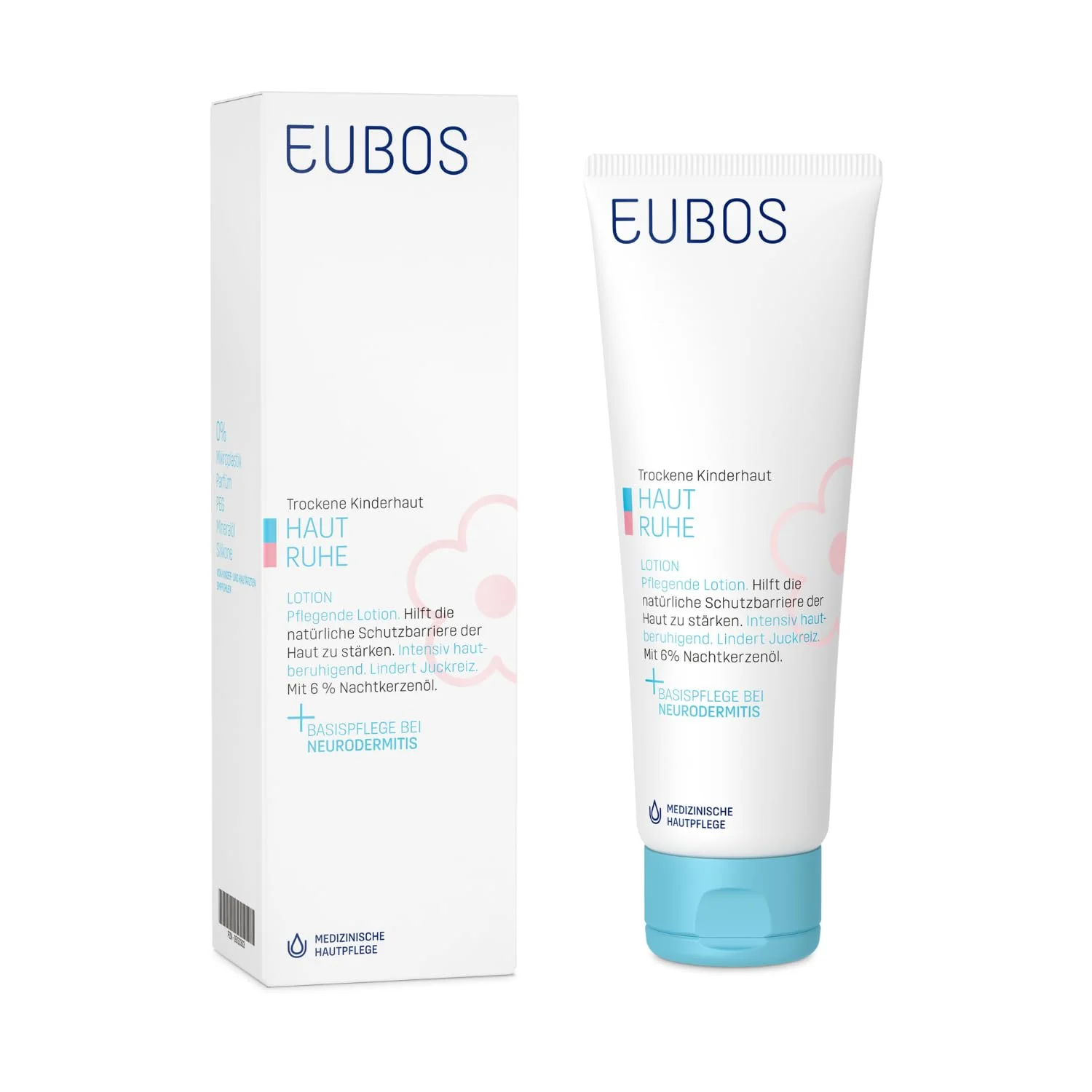 Eubos | HAUT RUHE Körperlotion | 125ml | für empfindliche und trockene Kinderhaut | Hautvertäglichkeit dermatologisch bestätigt | mit Jojobaöl