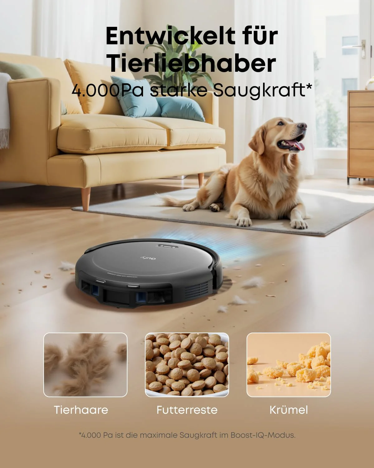 eufy C10 Saugroboter mit Automatischer Absaugstation, 7,3cm Ultraflaches Design, Teppichreinigung, Ausfahrbare Seitenbürste für Ecken, Automatische Entleerung, Punktlaser- & Infrarot-Navigation - Image 8