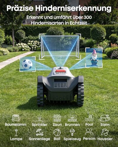 eufy C15 Mähroboter ohne Begrenzungskabel mit Garage, bis 500m², TrueVision, ohne RTK, Keine Signalprobleme, Auto-Kartierung, sicher für Igel, intelligente Navigation, präzises Randmähen - Image 5
