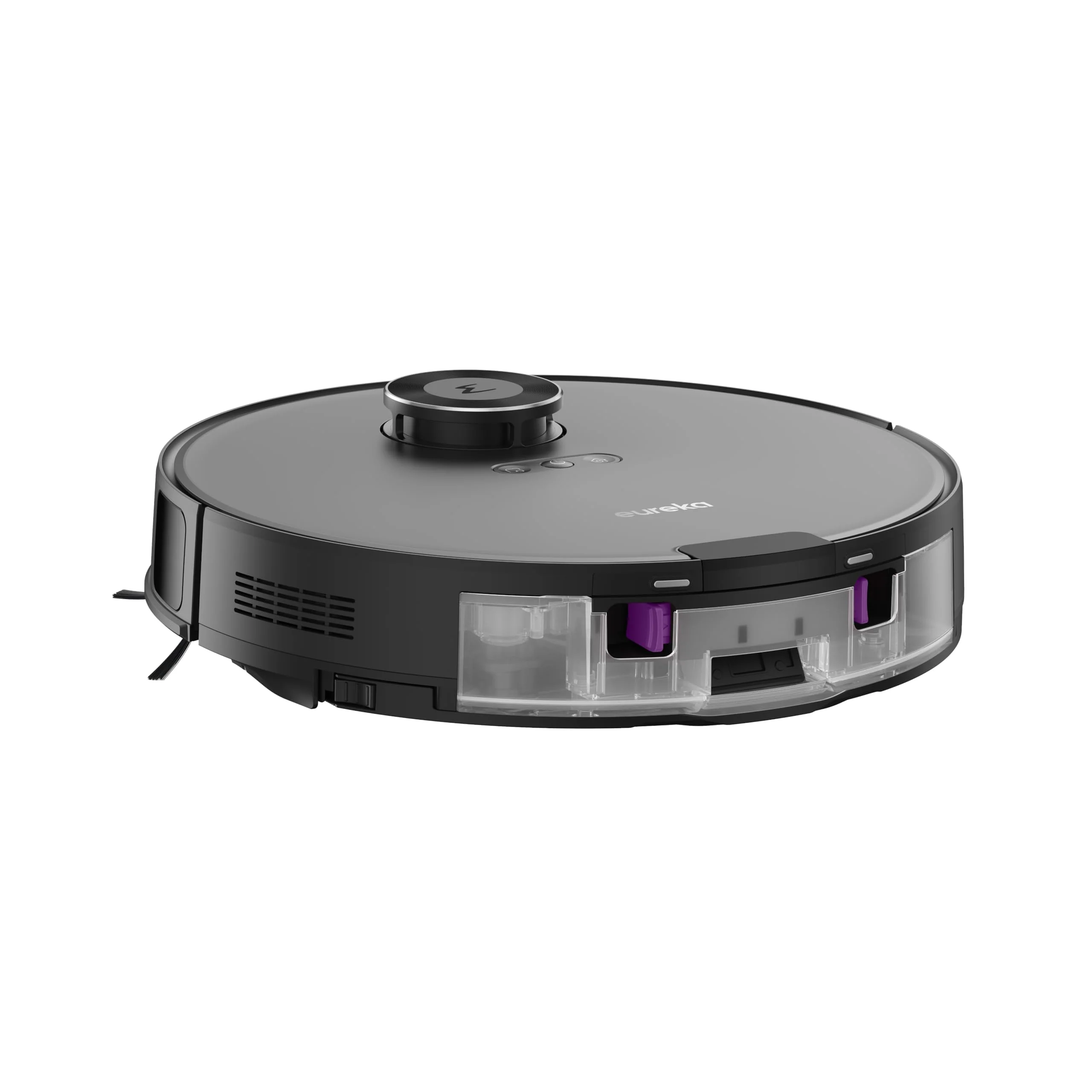 EUREKA E20 Plus Saug- & Wischroboter + beutelloser Multi-Zyklon Absaugstation (Duo-KI-3D-Hindernisvermeidung & Night Vison, 8000Pa, bis zu 300m2, Anti-Haarverhedderung, App- & Sprachsteuerung) schwarz - Image 9
