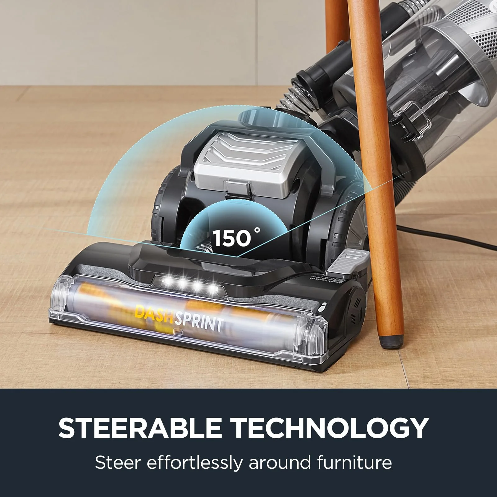 Eureka Handstaubsauger UEU610 mit 2,2L Staubbecher, Anti-Tangle & Dual Cyclone Technologie, 150° Schwenklenkung, LED-Lichtern, 3 in 1 Fugendüse - Image 9