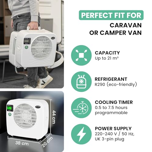 EUROM Split Klimaanlage AC2401 für Wohnwagen, Wohnmobil, Camping, Boot, Bus, Camper, Caravan, Mobilheim | Mobiles Klimagerät mit 2400 BTU | Verbessertes Modell dem legendären Klima AC2400 - Image 6