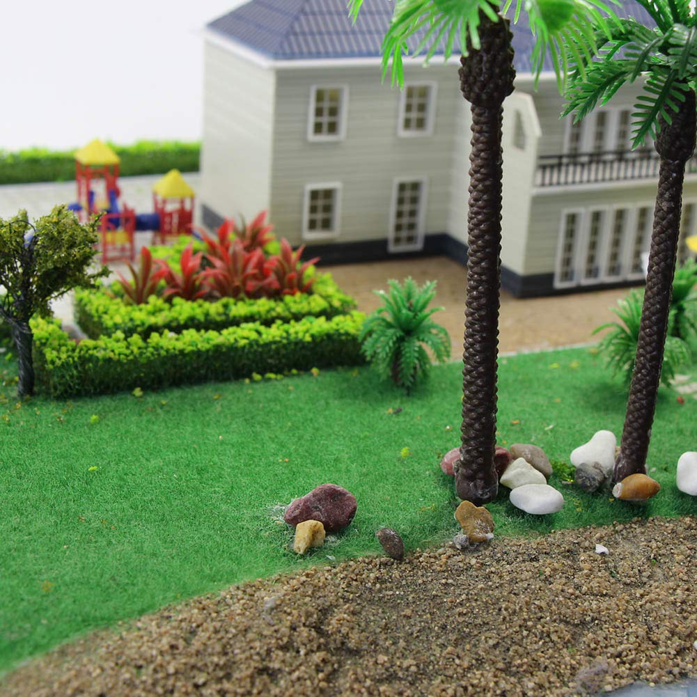 Evemodel 100 * 41 cm Grasmatte- Landschaftsbau Farblich Sortiert Wiesen Matte, Modelleisenbahnrasen Rasenmatte Grasmatte Gras Minigarten Bonsai Dekor (Gras Grün) - Image 5