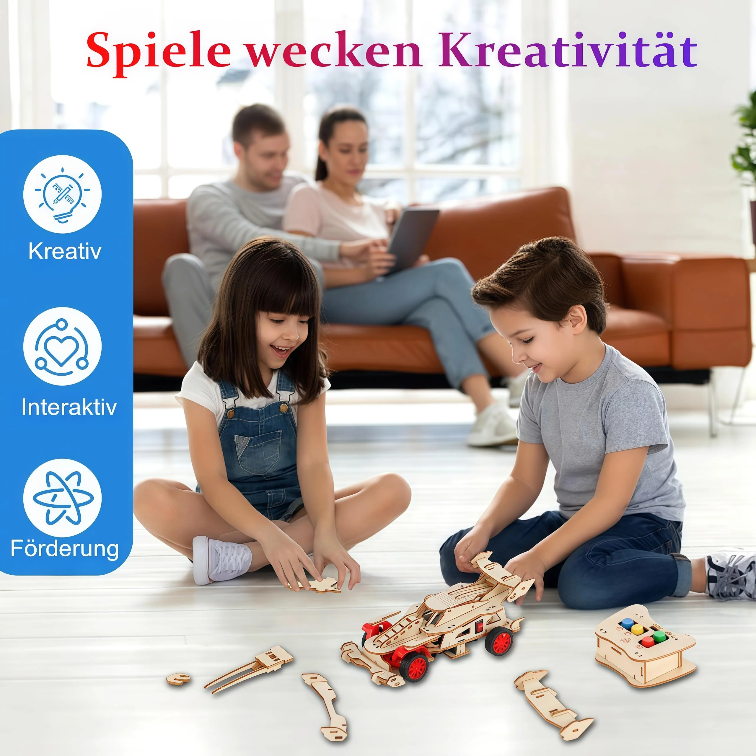 Experimente für Kinder ab 8, 9, 10, 11, 12, 13, 14 Jahren,Formel 1 Ferngesteuertes Auto Bausatz aus Holz für Jungen & Mädchen,Wissenschaftsspielzeug Geschenk Lernspielzeug für 8-12 Jährige - Image 3
