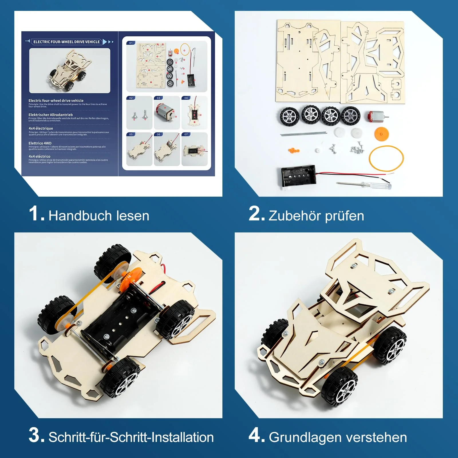 Experimente für Kinder ab 8 9 10 11 12, Auto Elektronik Baukasten, Experimentierkasten, Elektro Baukasten, Holz Auto Bausatz Kinder Spielzeug Geschenke ab 8-14 Jahre Jungen - Image 5