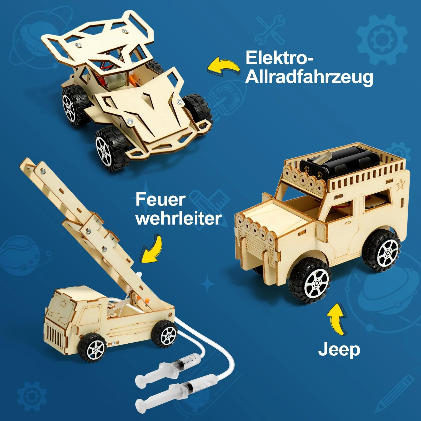 Experimente für Kinder ab 8 9 10 11 12, Auto Elektronik Baukasten, Experimentierkasten, Elektro Baukasten, Holz Auto Bausatz Kinder Spielzeug Geschenke ab 8-14 Jahre Jungen - Image 7