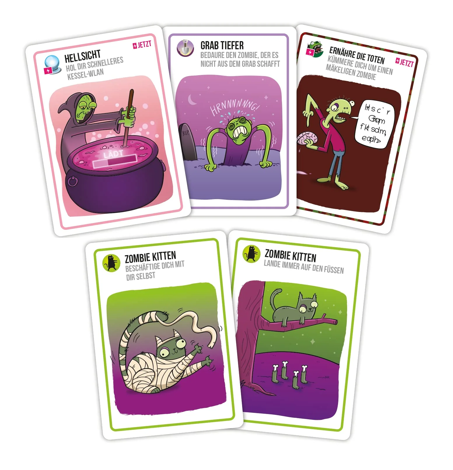 Exploding Kittens, Zombie Kittens, Partyspiel, Kartenspiel, 2-5 Spieler, Ab 7+ Jahren, 15 Minuten, Deutsch - Image 6