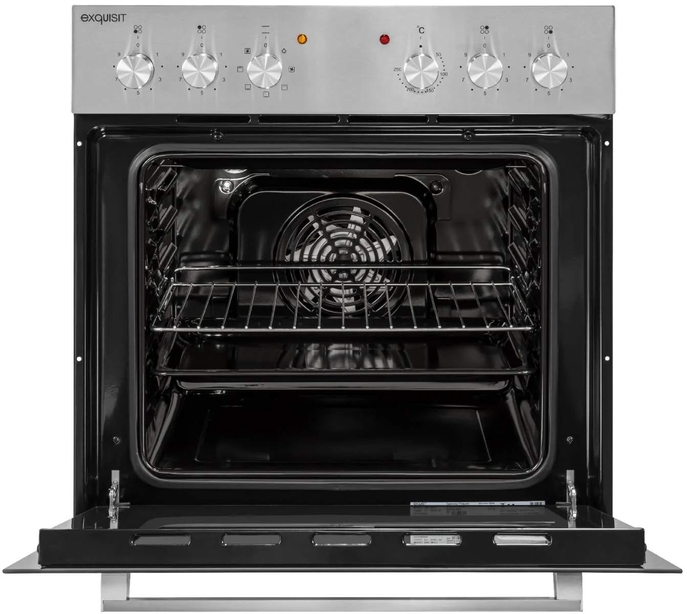 Exquisit Einbauherd-Set Backofen EHE10156-U-020 Set inox | Energieeffizienzklasse A | 59 l Garraum | Grill | Umluft | Glaskeramikkochfeld | rahmenlos | Einbaubackofen 60 cm - Image 13