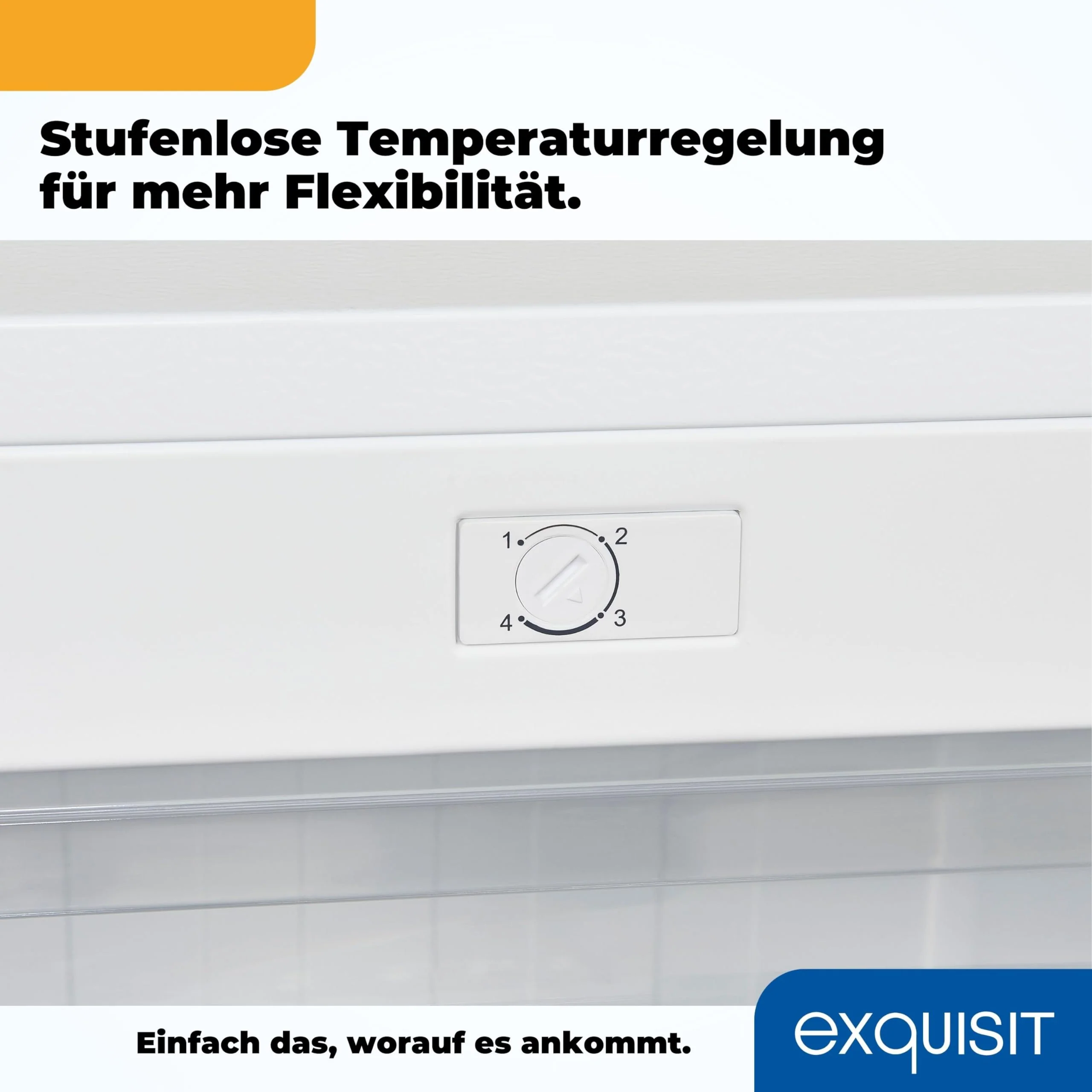 Exquisit Gefrierschrank, 4-Sterne-Gefrieren, Gefrierschrank klein, 63 Liter, kompakt, Tiefkühlschrank, GS5111-330E weiss - Image 4